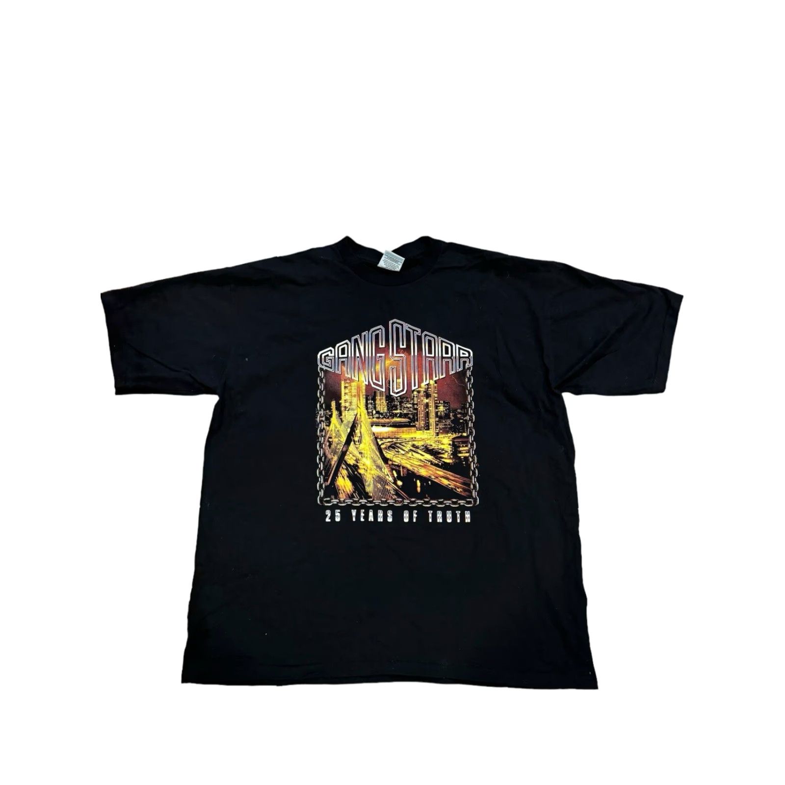 Vintage Gang Starr 25 Years Of Truth Shirt 2XL White Hip Hop Music Gildan Heavy Cotton Crew Neck Short Sleeve Men Logo Graphic Print Vintage: No Size US XXL / EU 58 / 5 - 2 Thumbnail