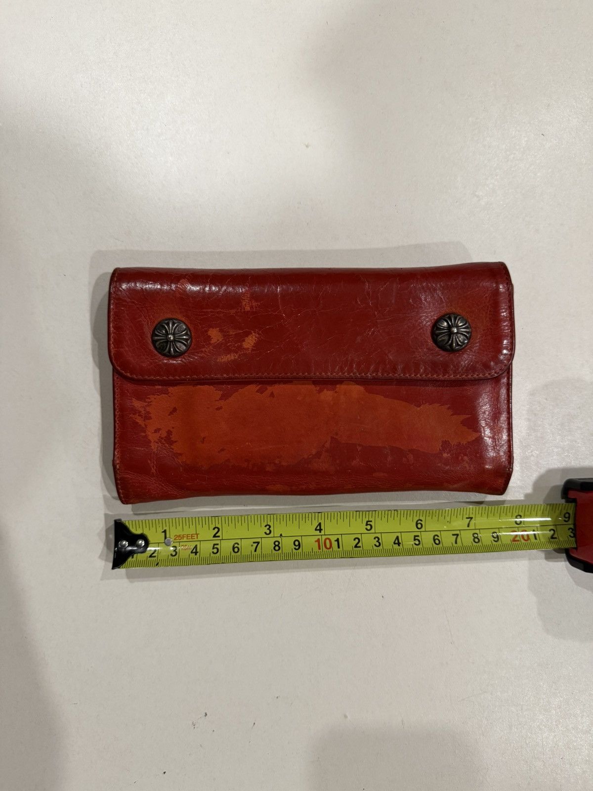 Chrome Hearts Chrome Hearts Wave Wallet Leather Suede Silver Cross Balls Size ONE SIZE - 16 Thumbnail