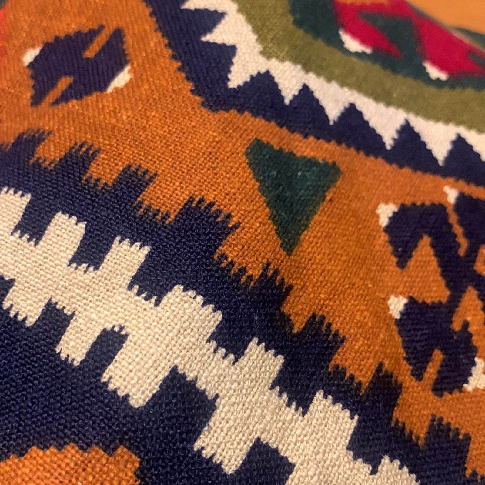 Vintage 70's Boho Aztec tribal poncho native ethnic serape fringed Size L / US 10 / IT 46 - 11 Thumbnail