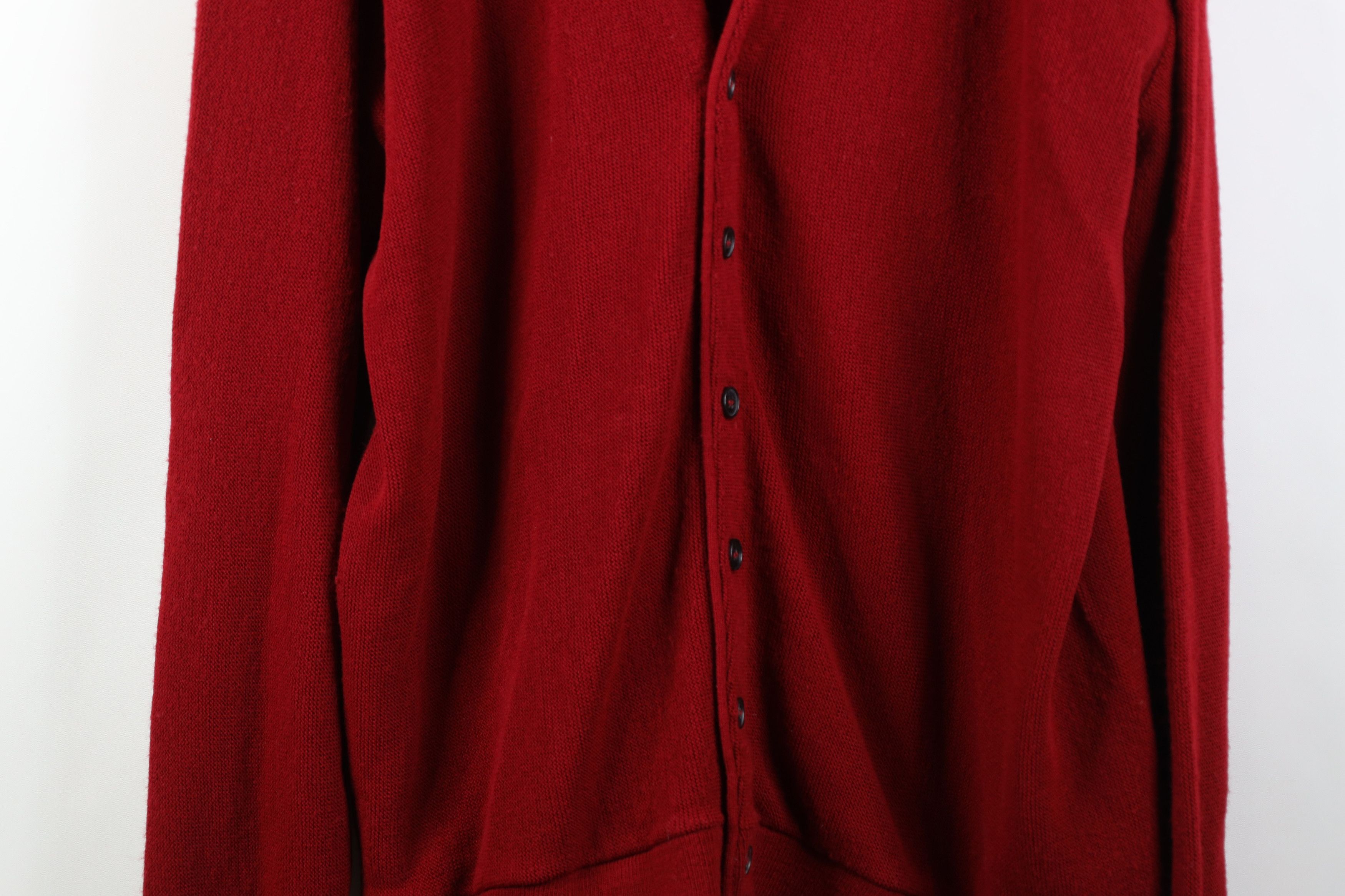 Vintage Vintage 70s Streetwear Kurt Cobain Cardigan Sweater Red USA Size US XL / EU 56 / 4 - 3 Thumbnail