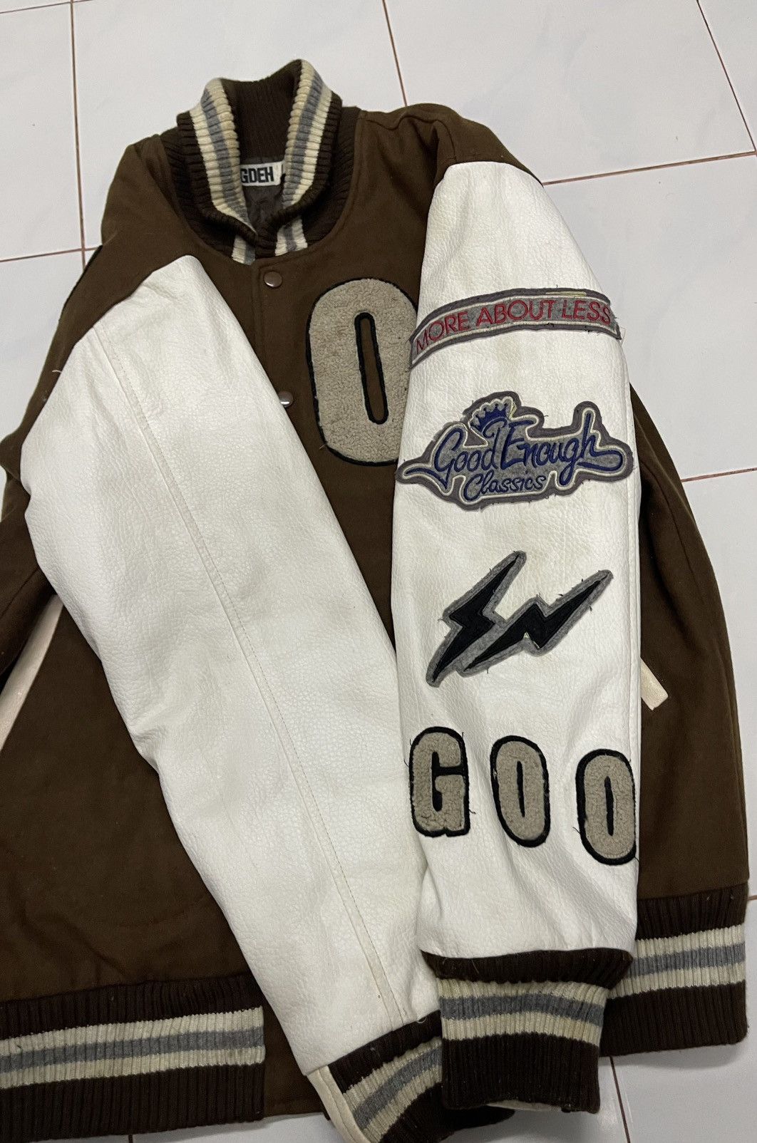Fragment Design × Good Enough × Hiroshi Fujiwara 2000s GDEH HIROSHI FUJIWARA X FRAGMENT DESIGN VARSITY RARE Size US L / EU 52-54 / 3 - 8 Thumbnail