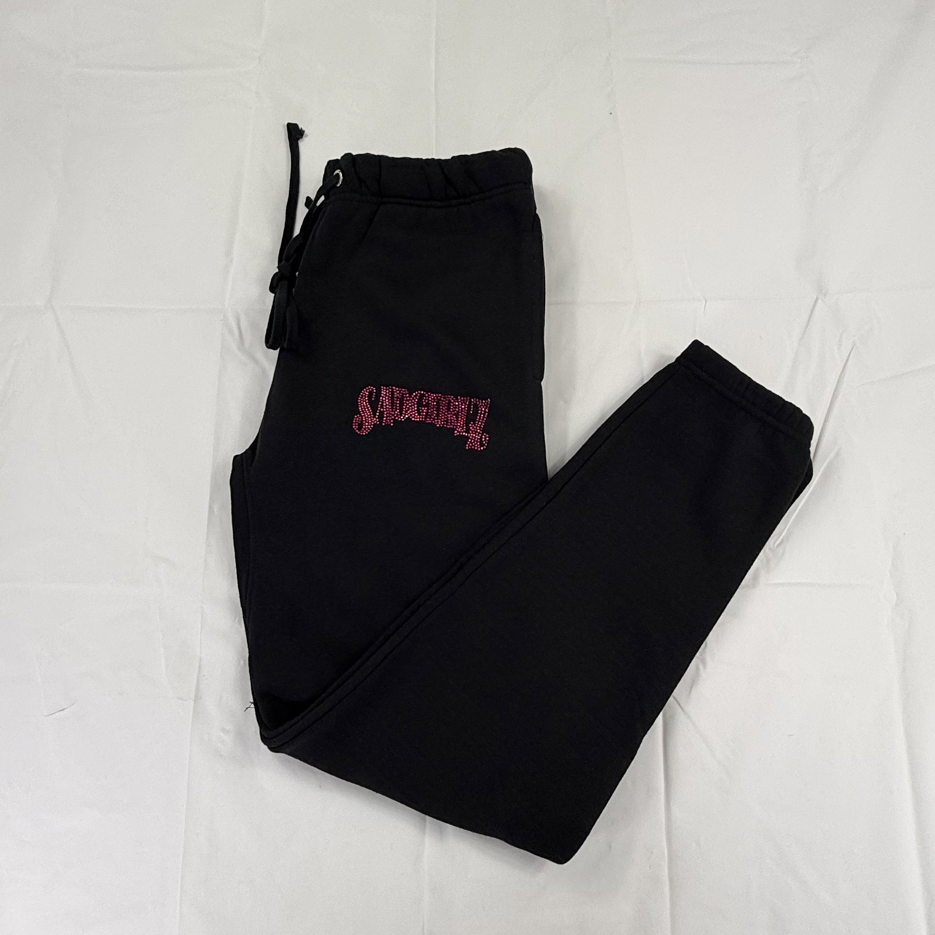 Sad Boys Sad Boyz Sad Girlz Black Rhinestone Sadgirlz Sweatpants Size 29" - 3 Thumbnail