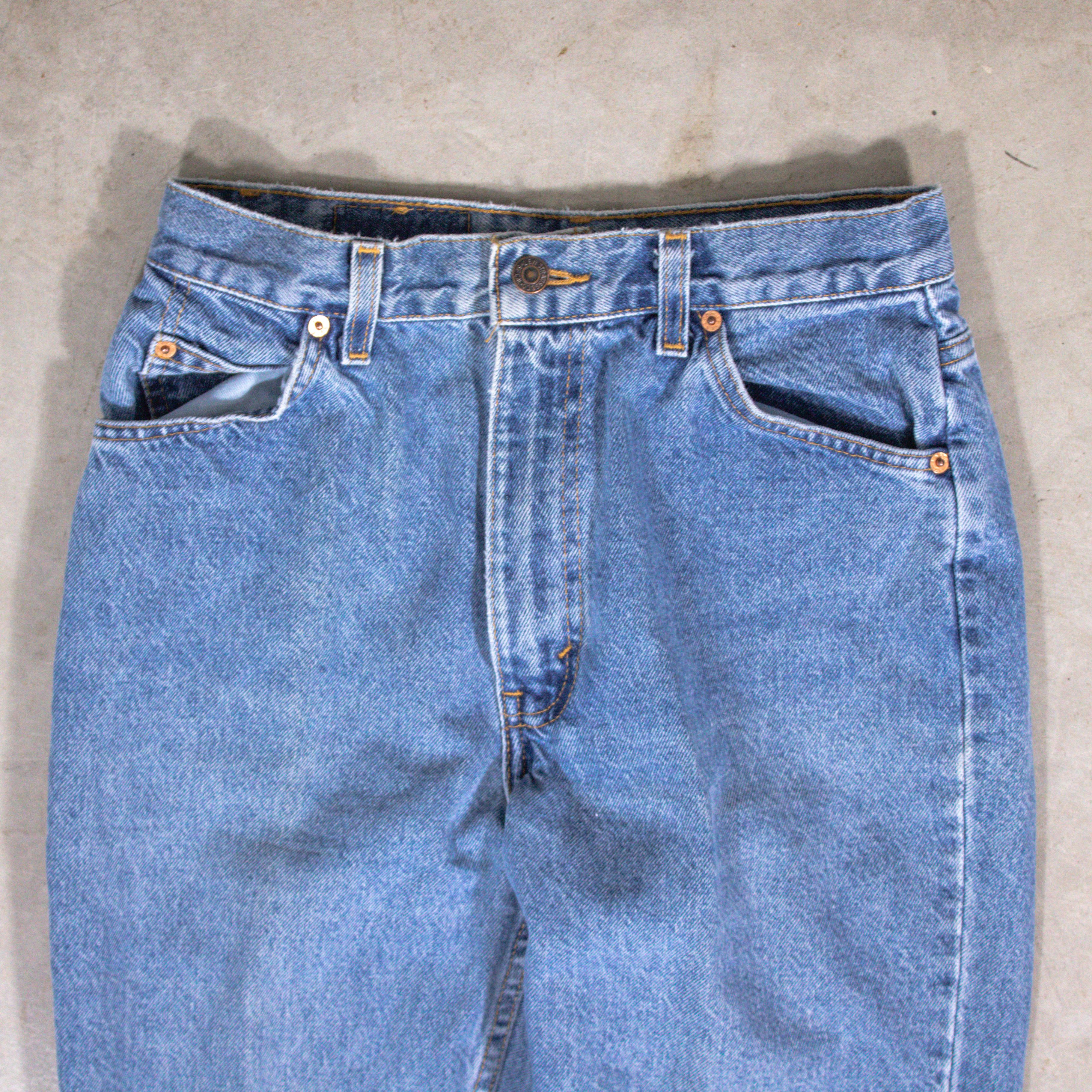 Levi's Vintage Clothing × Vintage Vintage 1990's Levis 963 Orange Tab Light Wash Denim Pant's Size US 28 / EU 44 - 5 Thumbnail
