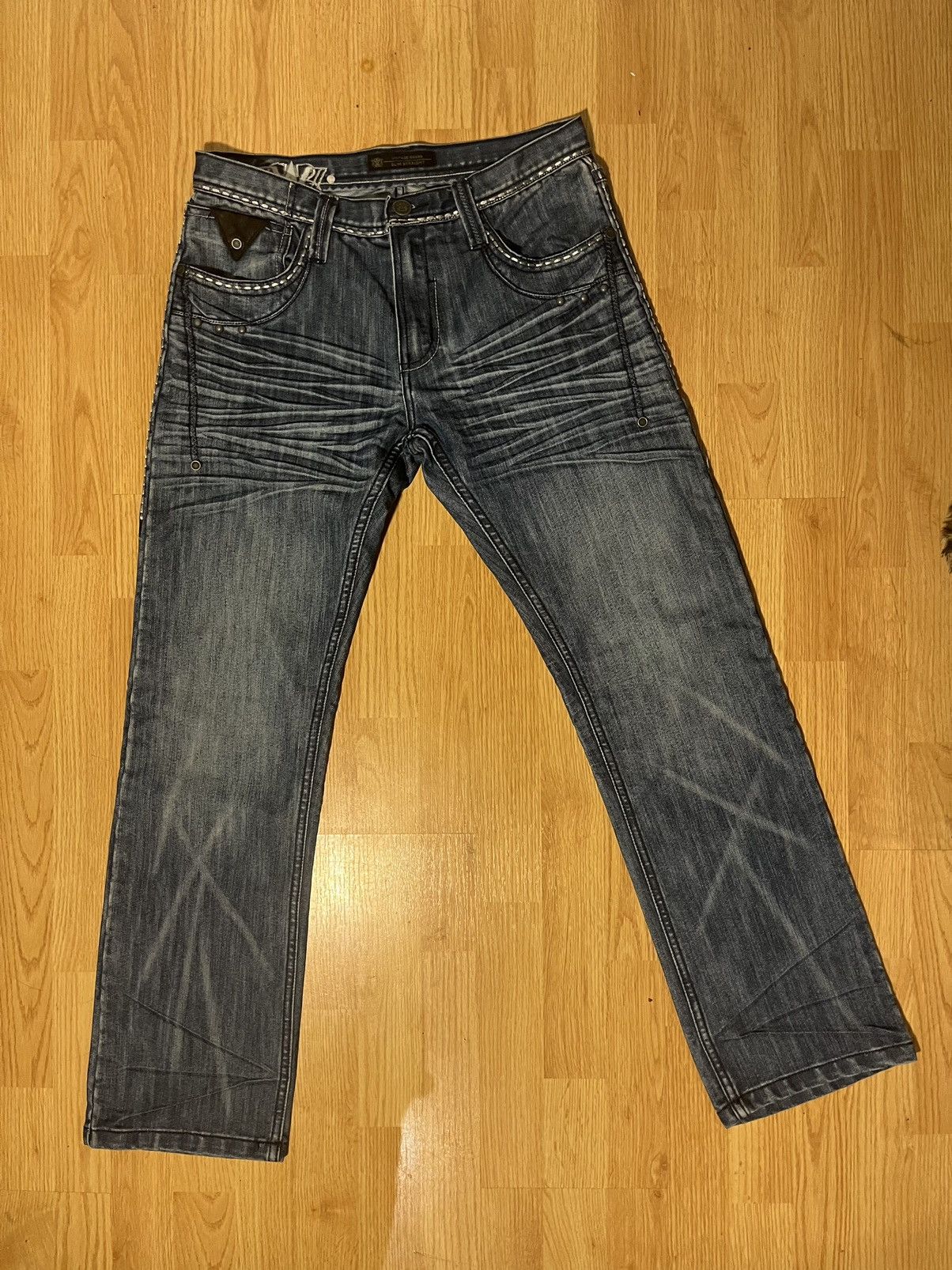 Southpole crazy y2k affliction style baggy jeans Size US 32 / EU 48 - 4 Thumbnail