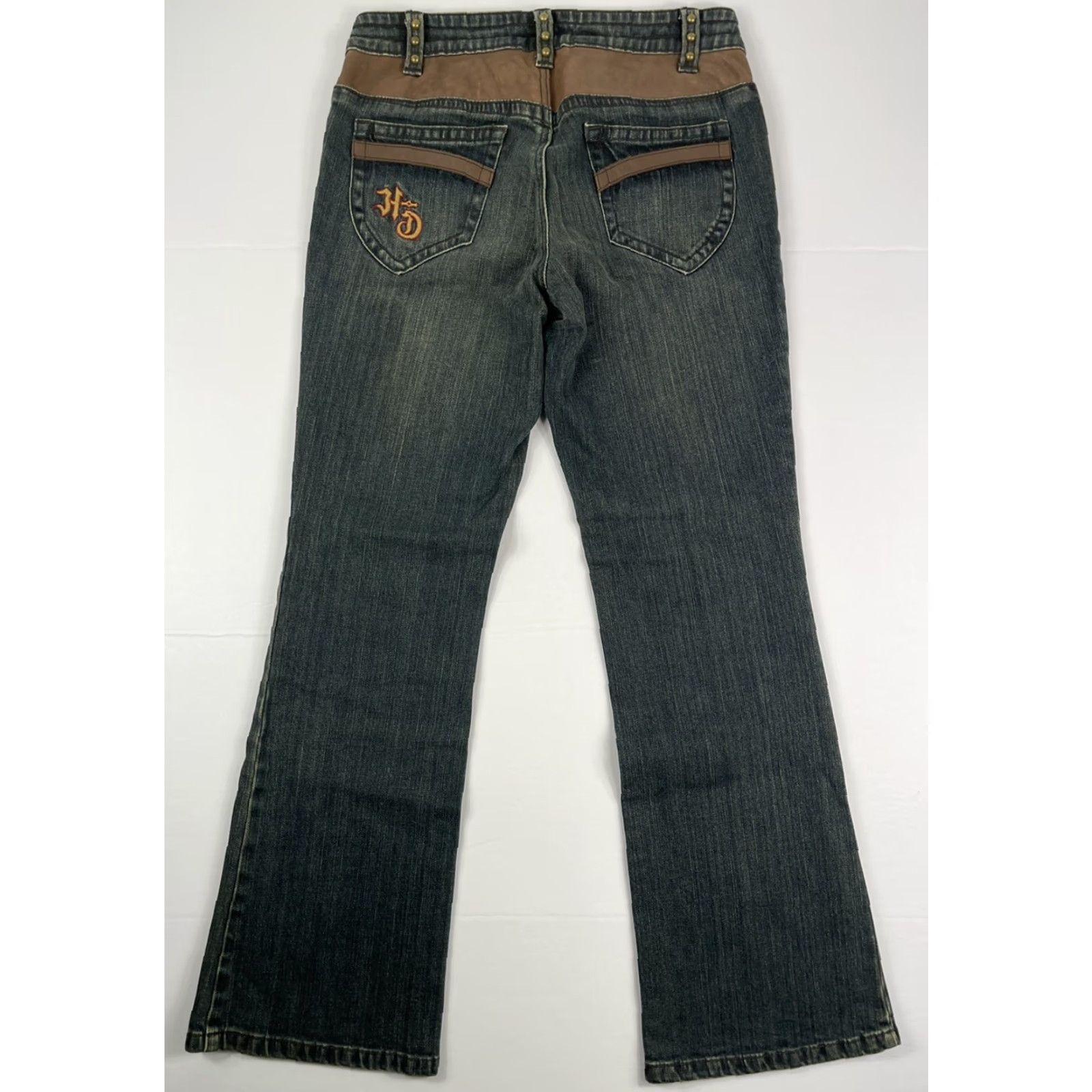 Harley Davidson Harley-Davidson Womens Jeans Flare Denim Biker Riding Motorcycle Sz 2 Petite HD Size 26" / US 2 / IT 38 - 3 Thumbnail