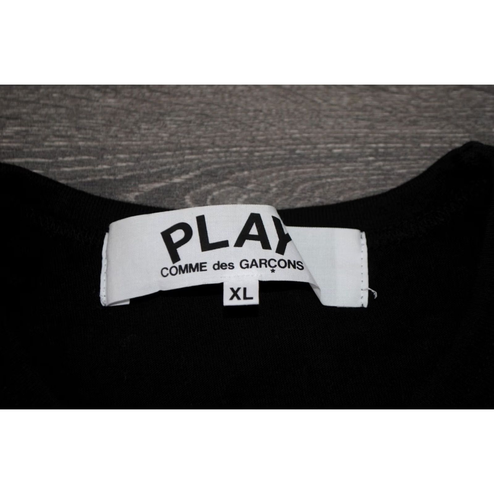 Logo 7 PLAY COMME DES GARCONS MENS T-SHIRT BLACK BIG LOGO RED HEART CREW XL MINT Size US XL / EU 56 / 4 - 3 Thumbnail