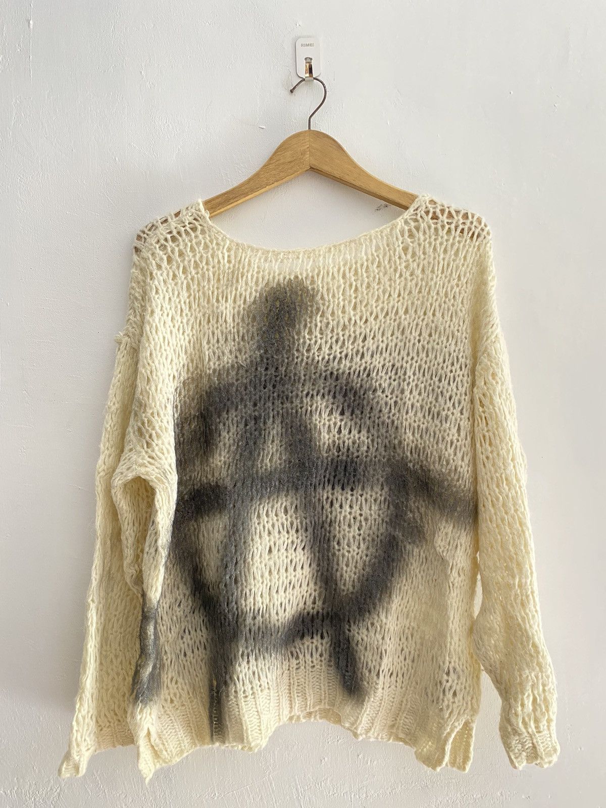 Vintage Fishnet punk hand made knit Size US M / EU 48-50 / 2 - 2 Thumbnail