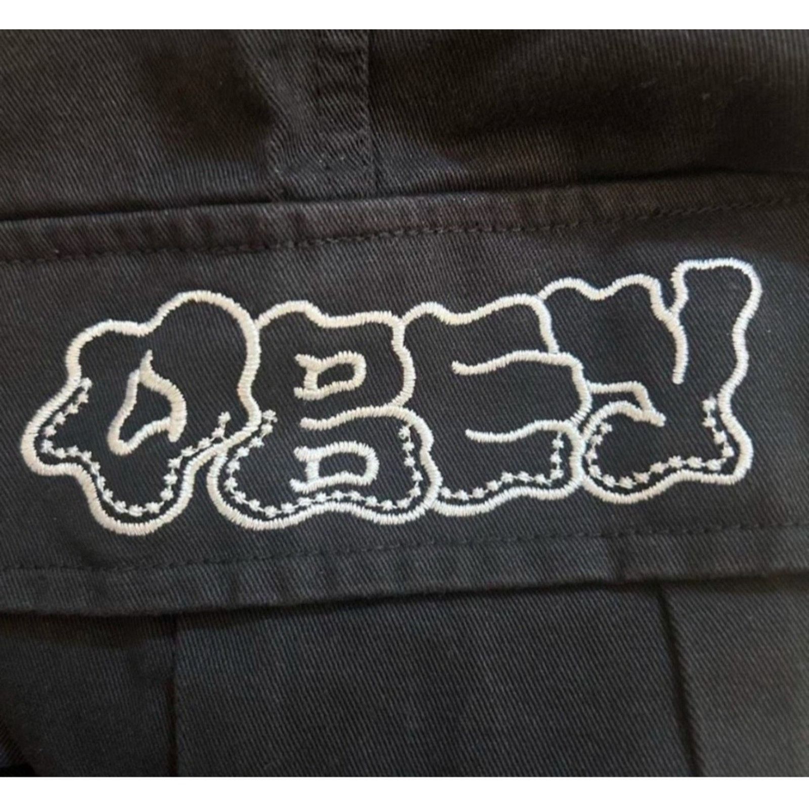 Obey Obey Pants Y2K Cargo Skate Baggy Grunge Gothic Embroidered Size 26" / US 2 / IT 38 - 5 Thumbnail