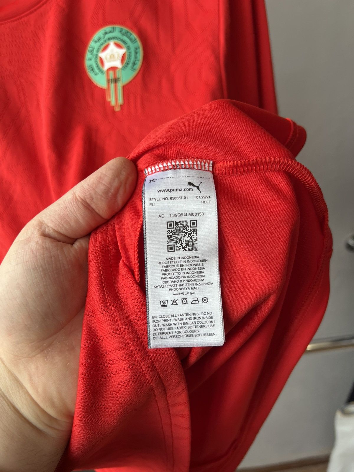 Puma 2025/26 MOROCCO TEAM TRAINING SOCCER JERSEY FOOTBALL SHIRT L Size US L / EU 52-54 / 3 - 12 Thumbnail
