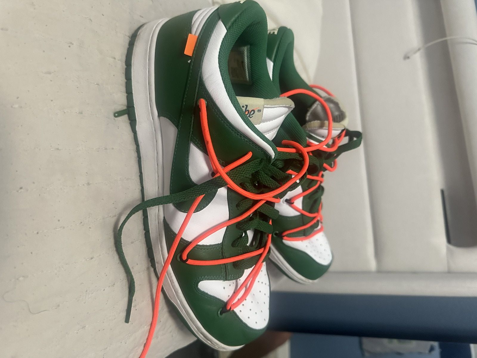 Nike × Off-White Dunk Low Pine Green Low 2019 Size US 12 / EU 45 - 1 Thumbnail