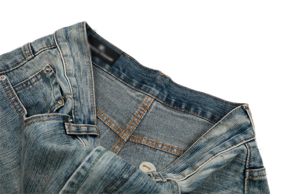 Vintage Street punk distressed wide-leg straight ripped washed jeans Size US 32 / EU 48 - 4 Thumbnail