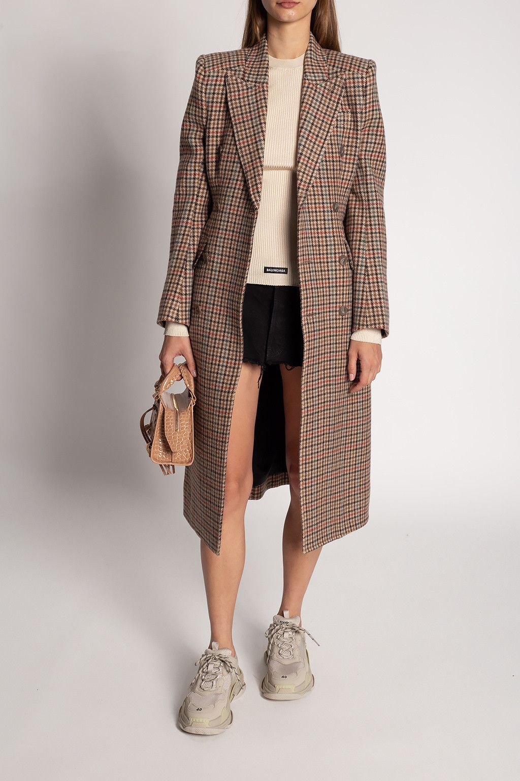 Balenciaga o1mt1gz1124 Top Sweater in Beige Size S / US 4 / IT 40 - 3 Thumbnail