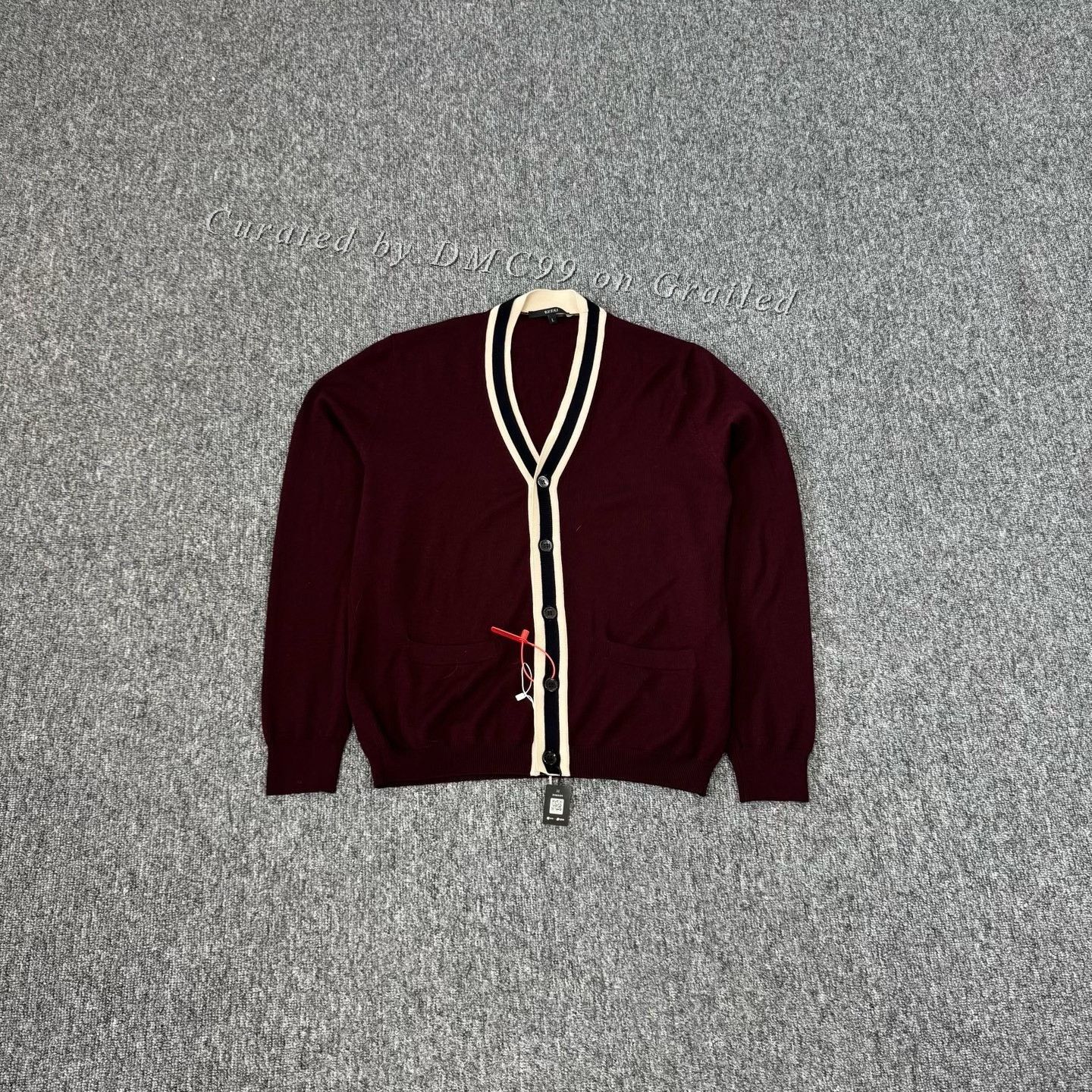 Gucci Gucci Burgundy Knit Cardigan Size L Size US L / EU 52-54 / 3 - 1 Thumbnail