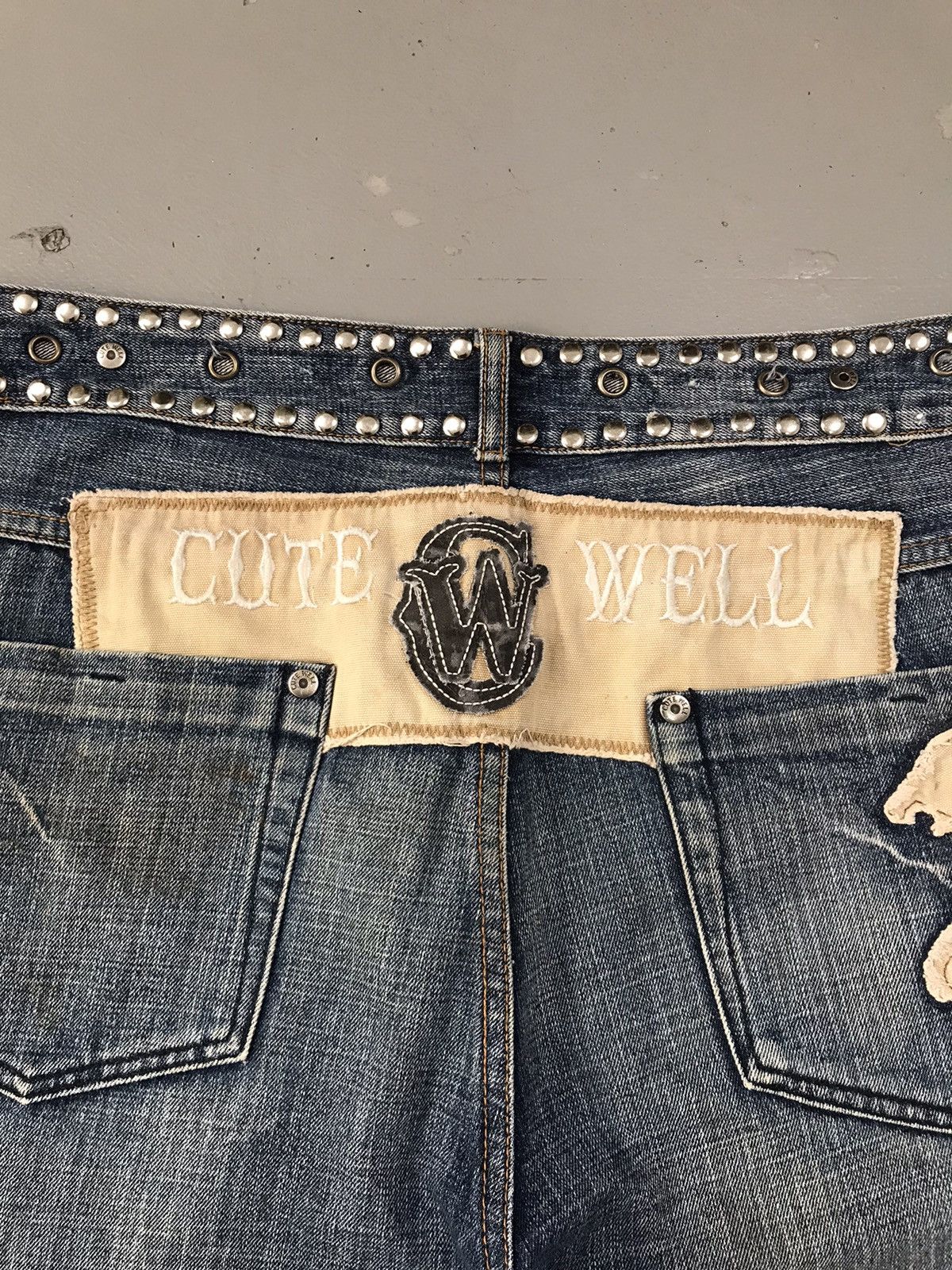 JNCO × Southpole × Vintage Vintage cute well SpellOut studs baggy fit denim Size US 40 / EU 56 - 12 Thumbnail
