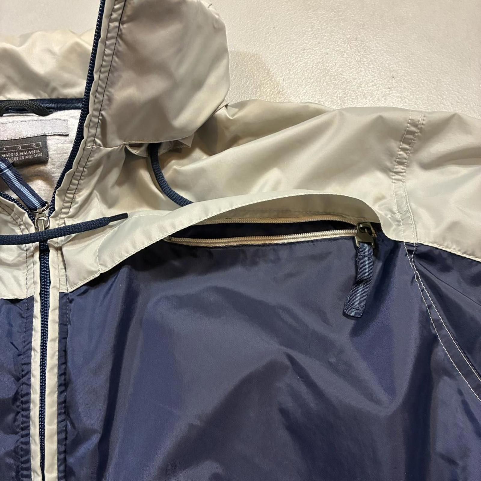 Nike Vintage 00's Nike Men's Silver & Blue Full-Zip Windbreaker Size US L / EU 52-54 / 3 - 4 Thumbnail