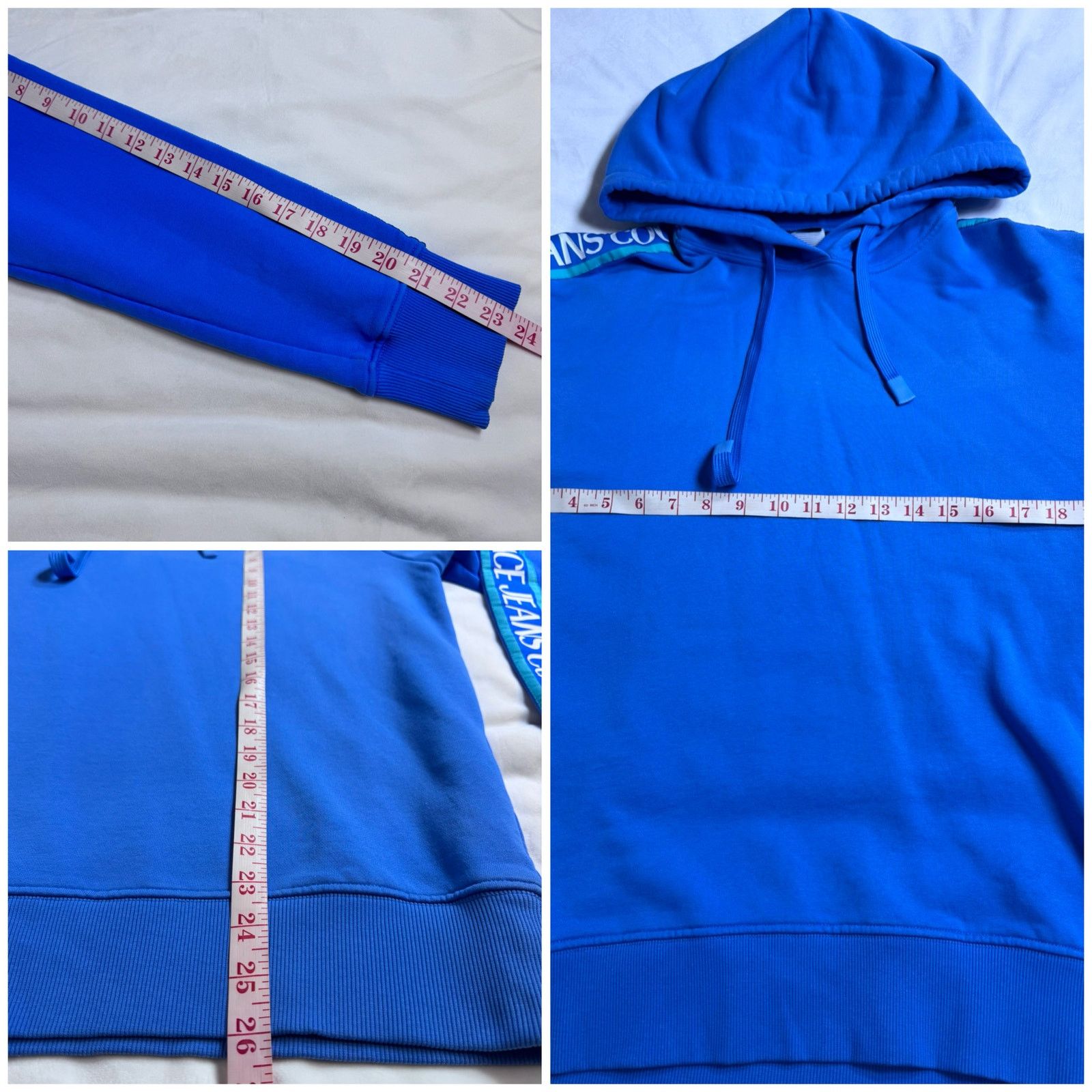 Versace Versace Jeans Couture Tape Logo Hoodie Sweatshirt Size L Size US L / EU 52-54 / 3 - 8 Thumbnail