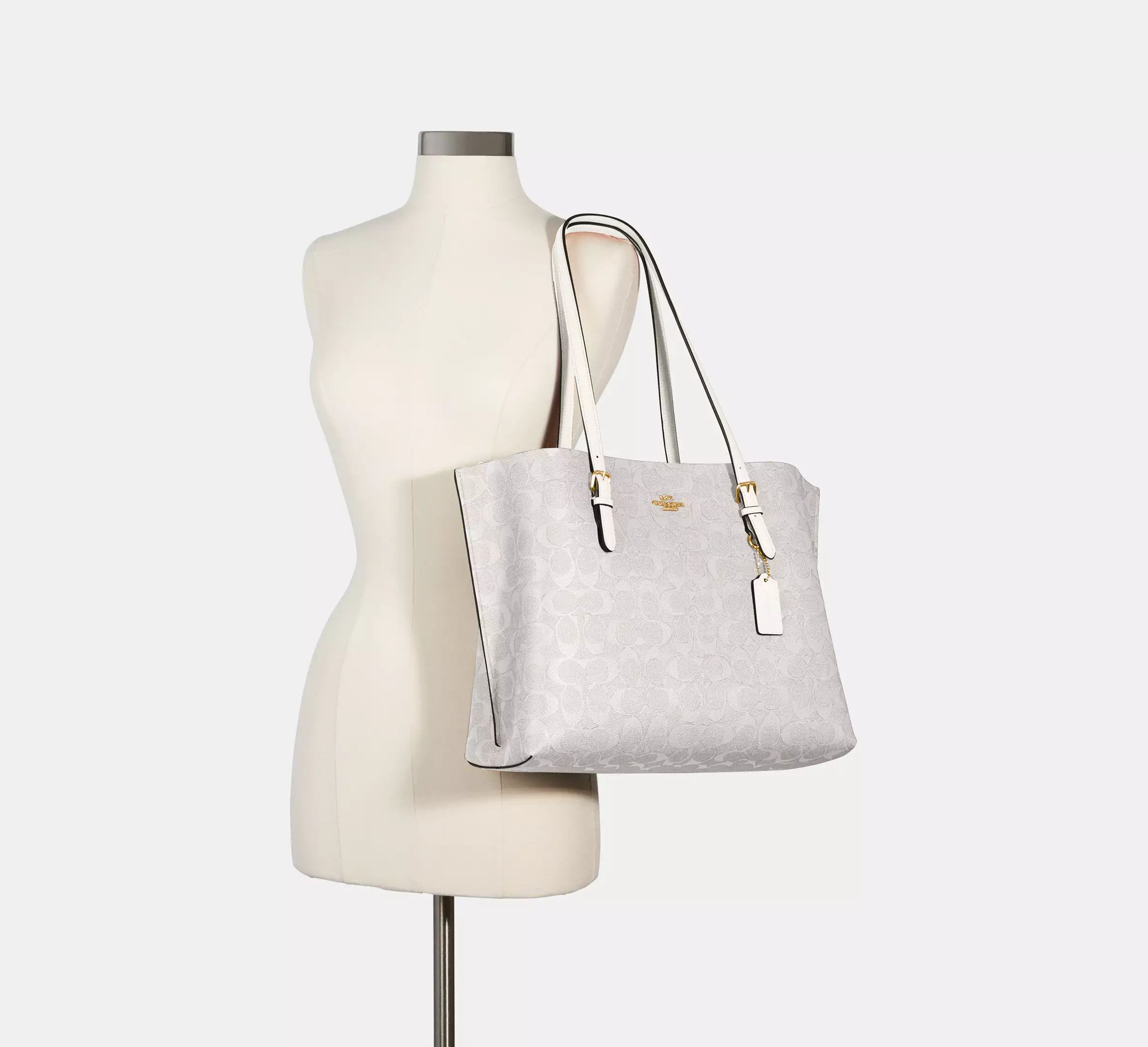 Coach Mollie Tote Bag In Signature Canvas #1665 Size ONE SIZE - 7 Thumbnail