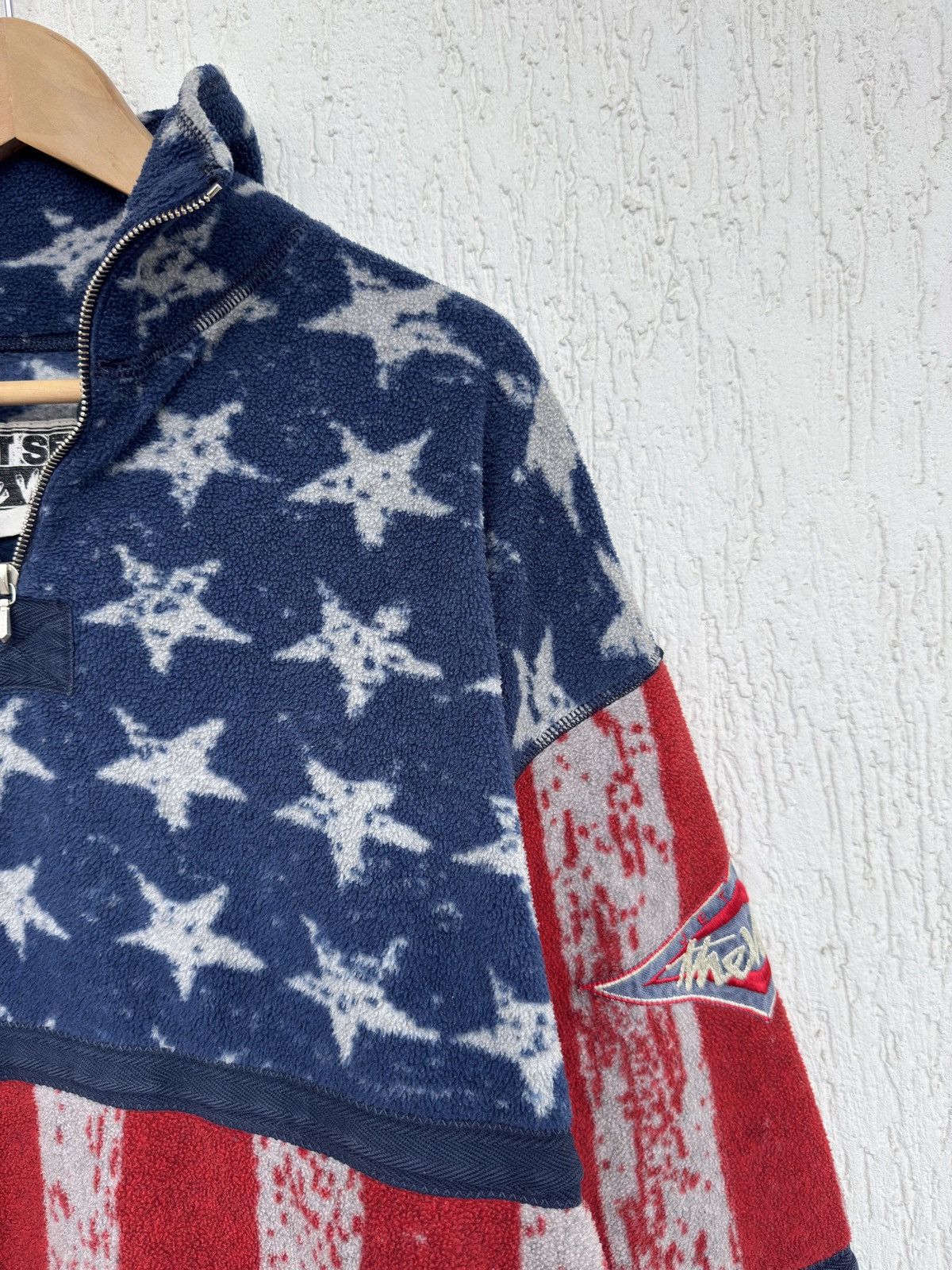 JET SET Vintage Jet Set Ski Fleece Jacket American Flag Polo Style Size US XL / EU 56 / 4 - 6 Thumbnail