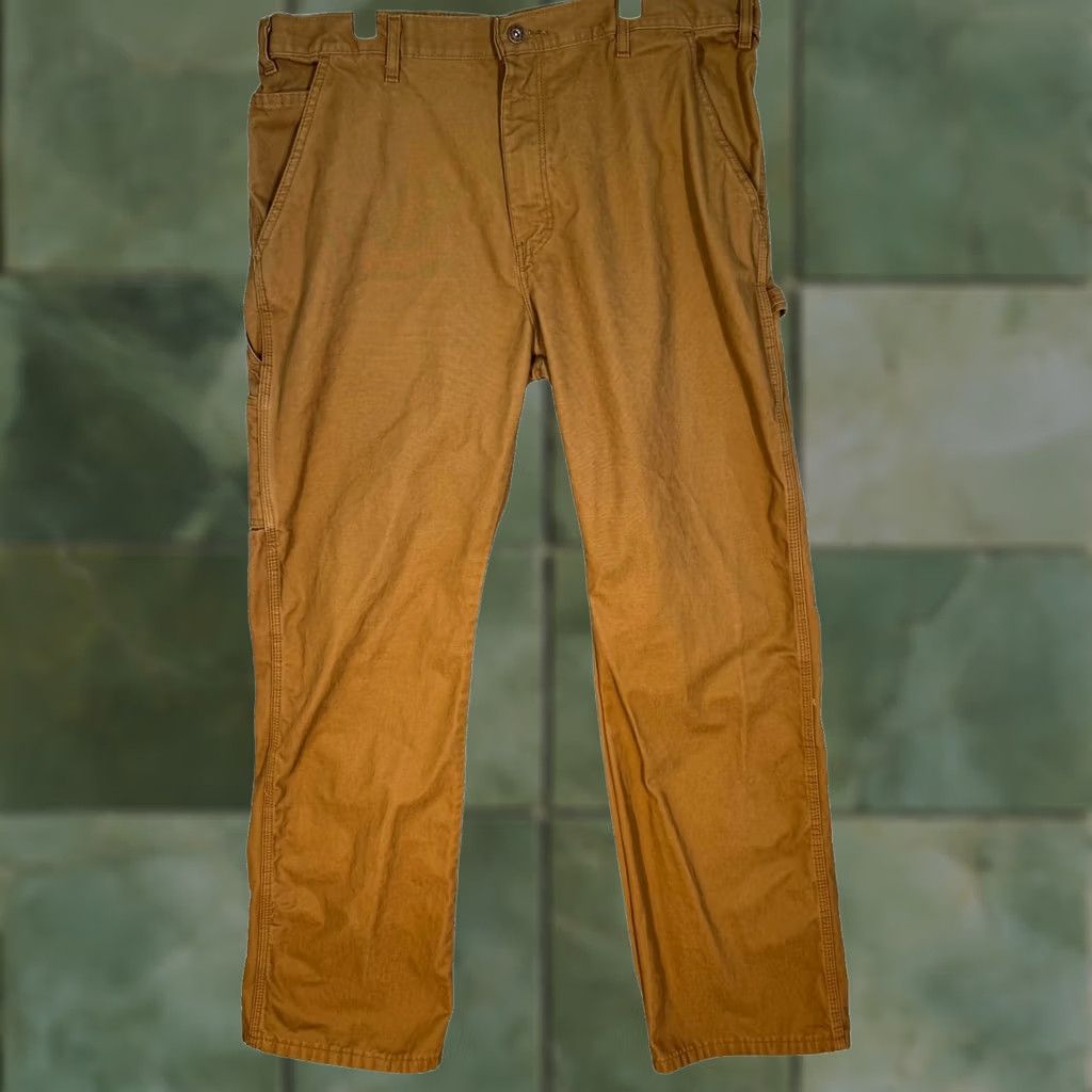 Dickies Dickies Carpenter Jeans Men 36 x 32 Brown Cotton Relaxed Fit Straight Leg Jeans Size US 36 / EU 52 - 1 Thumbnail
