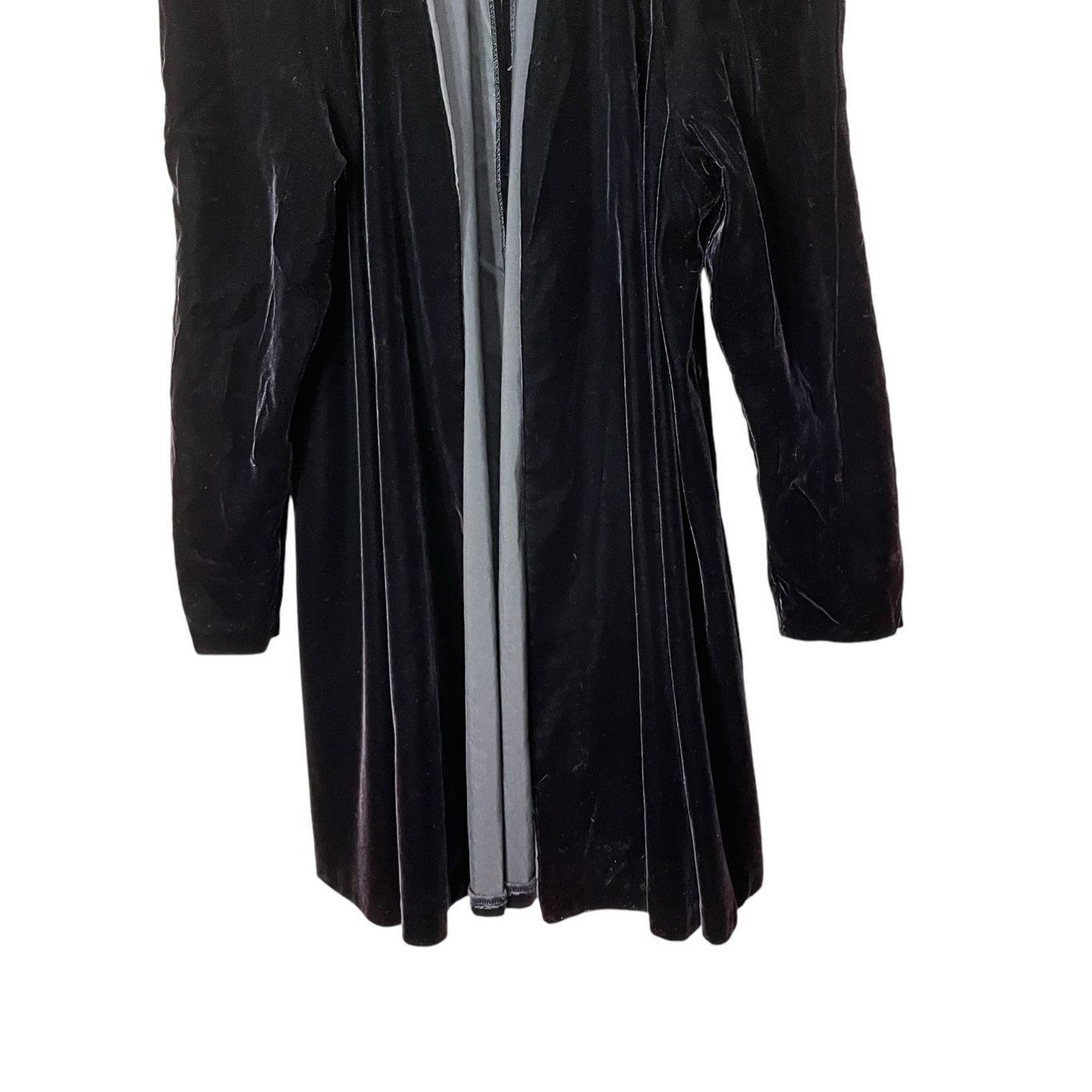 Other Vintage Karen Lucas For Niki Black Velvet Swing Coat Size S Size S / US 4 / IT 40 - 3 Thumbnail