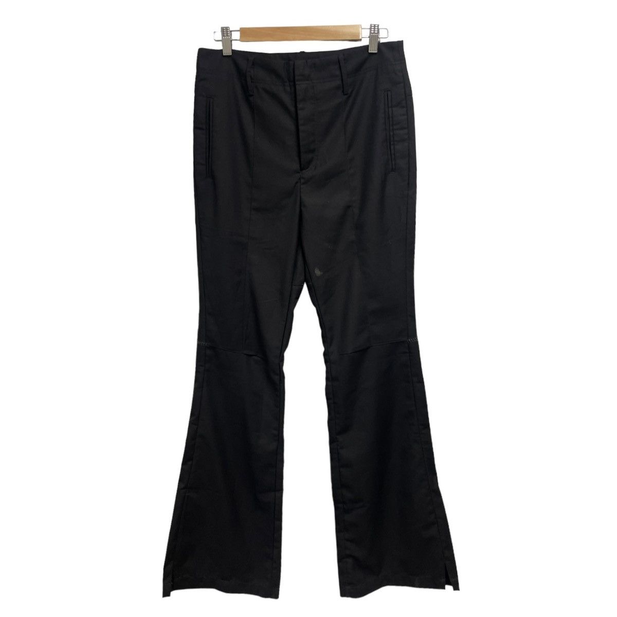 image of Professor E Scar-Stitch Flared Pants in Black, Men's (Size 32)