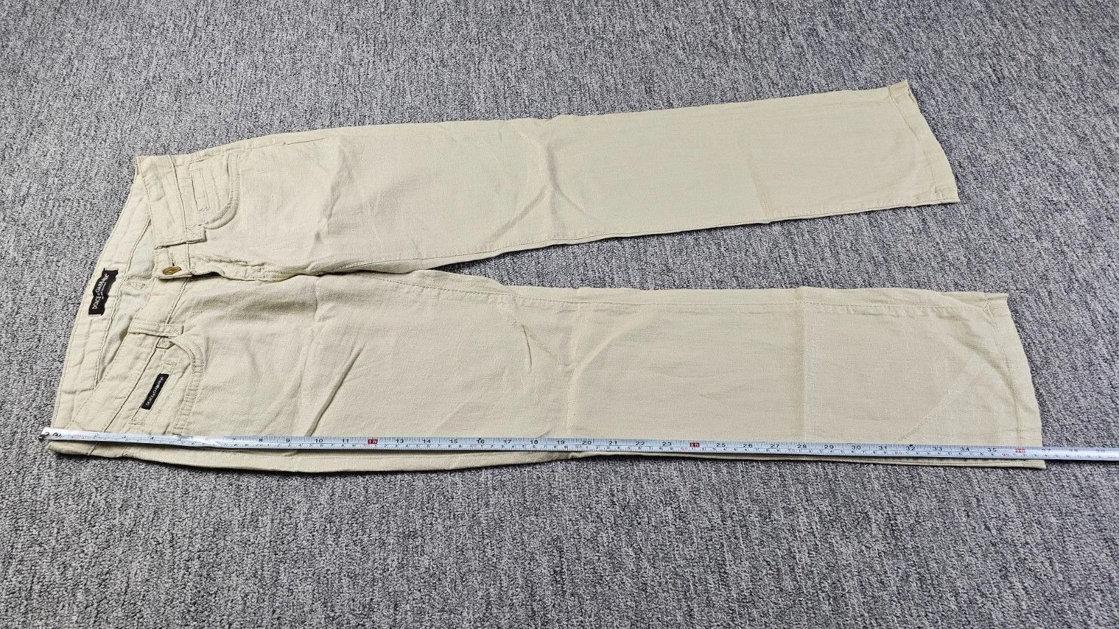 Dolce & Gabbana Dolce Gabbana Vintage Linen Pants Women W26 Beige Italy Size US 26 / EU 42 - 13 Thumbnail