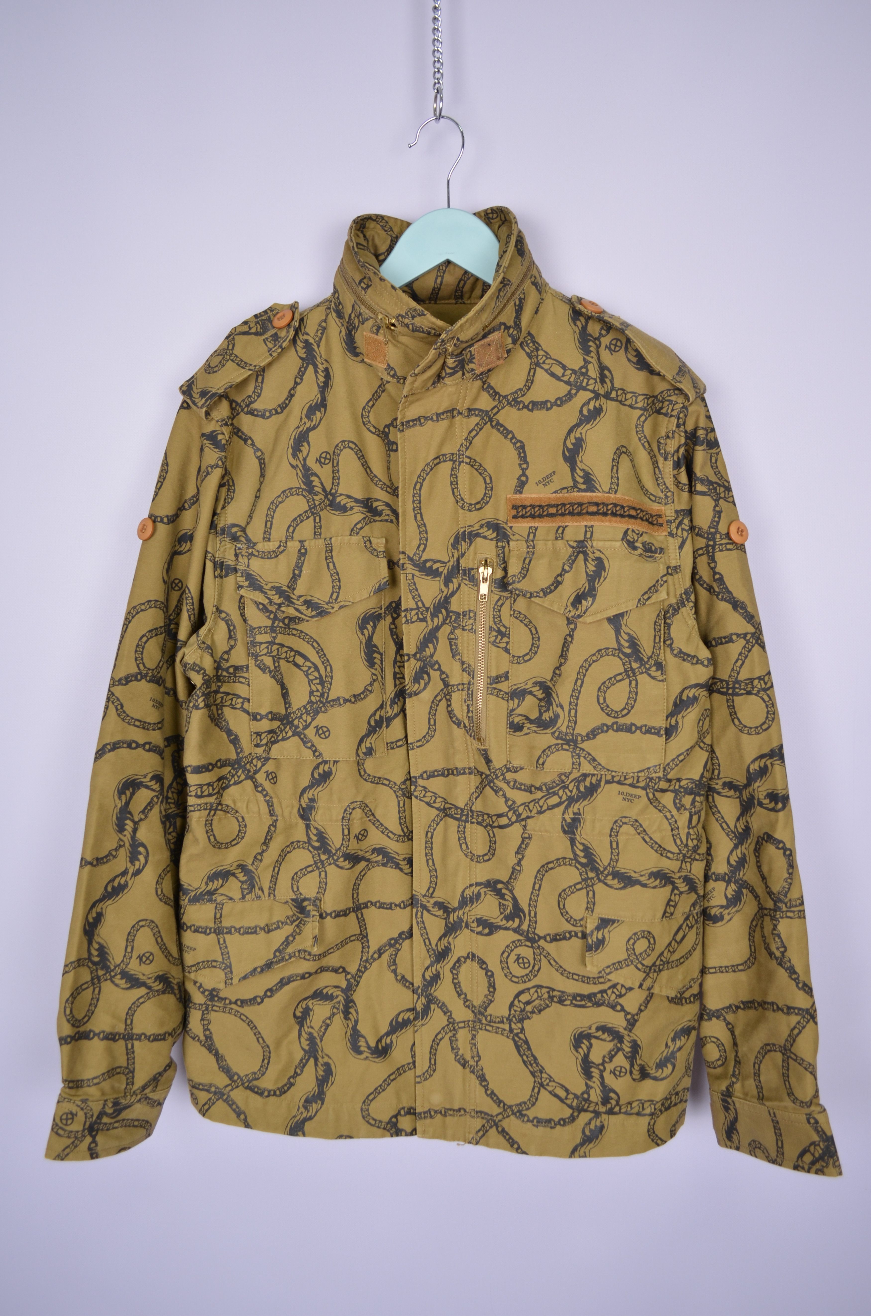 10 Deep × Designer Vintage 10.Deep Chain Gang Military Jacket w/ Zip Away Hood Size US M / EU 48-50 / 2 - 1 Thumbnail