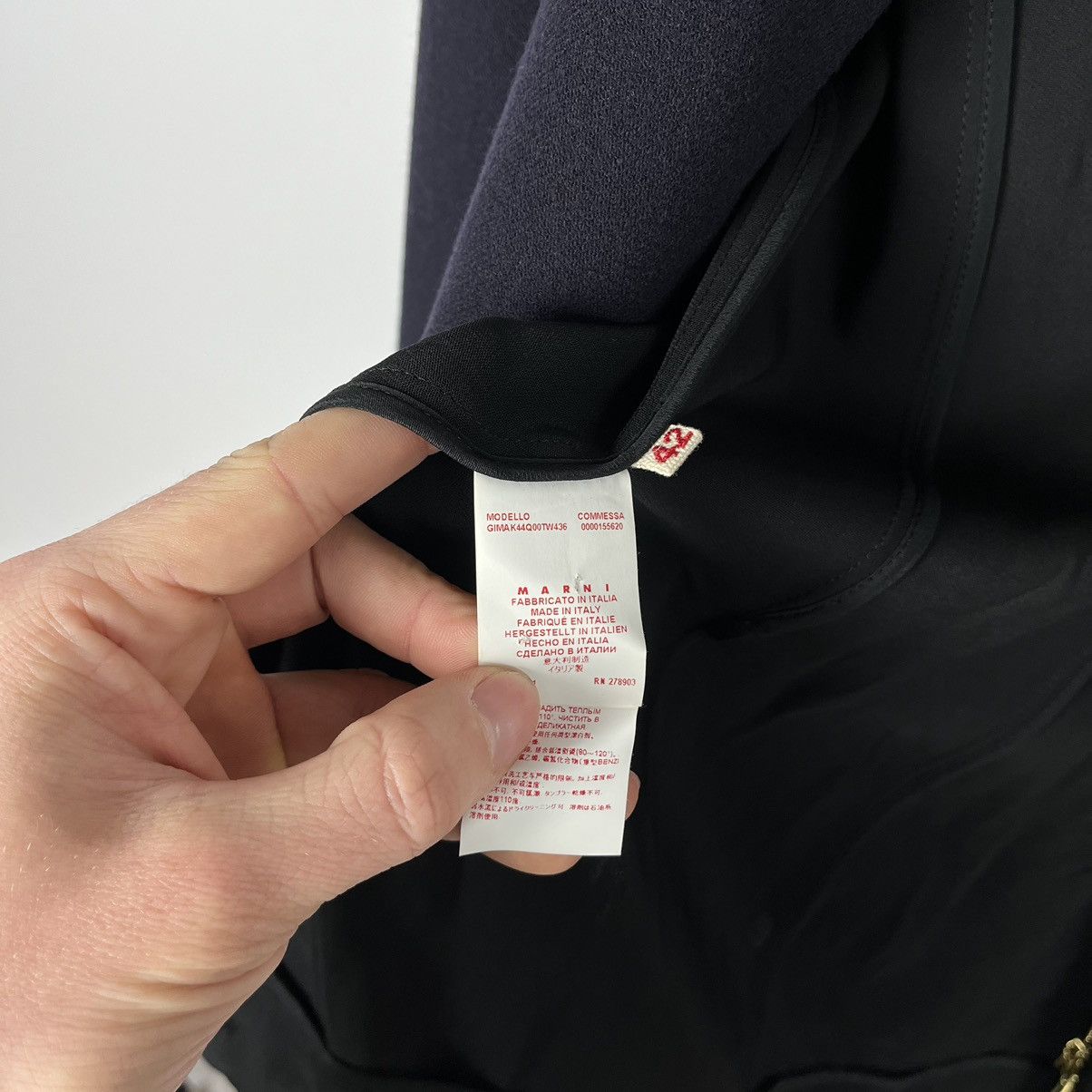 Marni Luxury Marni Navy & Black wool coat Size M / US 6-8 / IT 42-44 - 10 Thumbnail