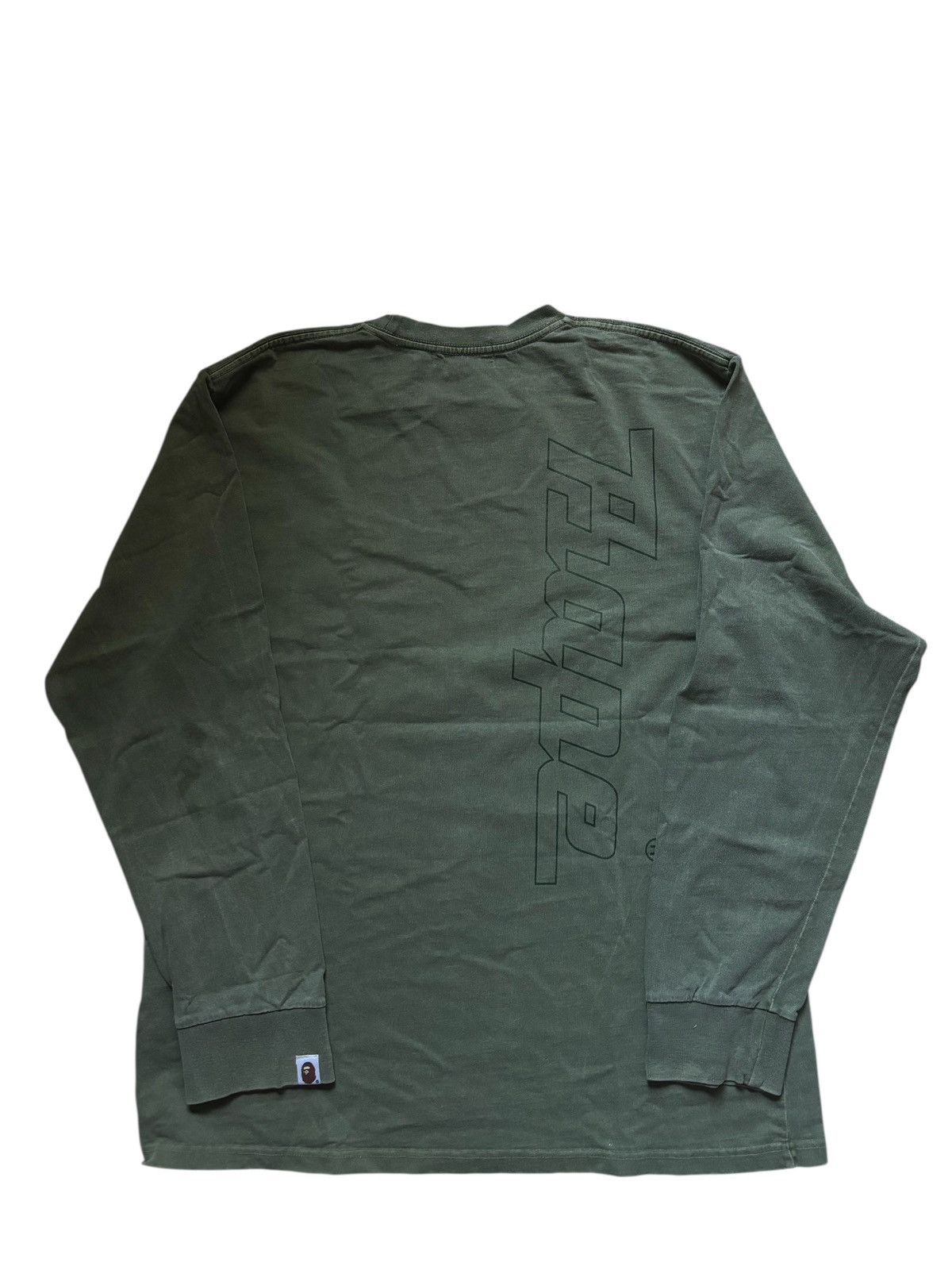 Bape BAPE Relaxed Pocket L/S Tee Olive Size US M / EU 48-50 / 2 - 5 Thumbnail