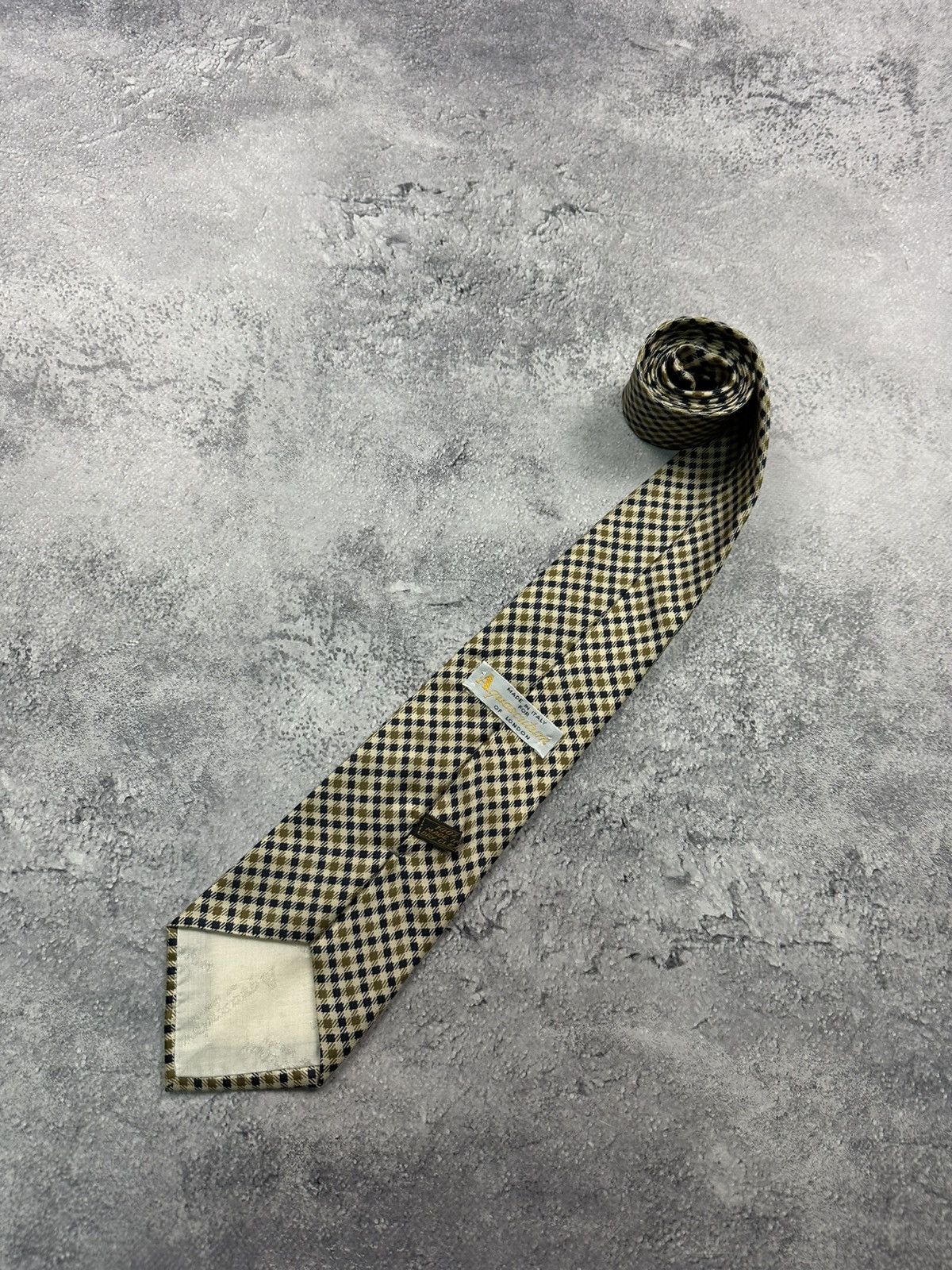 Aquascutum Aquascutum Nova Check Silk Tie Classic Checkered Necktie Size ONE SIZE - 5 Thumbnail