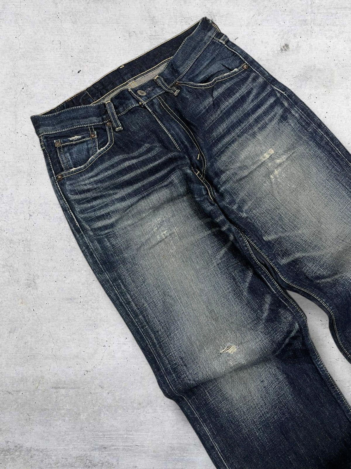 Levi's Vintage Clothing VINTAGE 502 LEVIS USA DESIGNER 90S INDIGO DISTRESSED DENIM Size US 29 - 7 Thumbnail