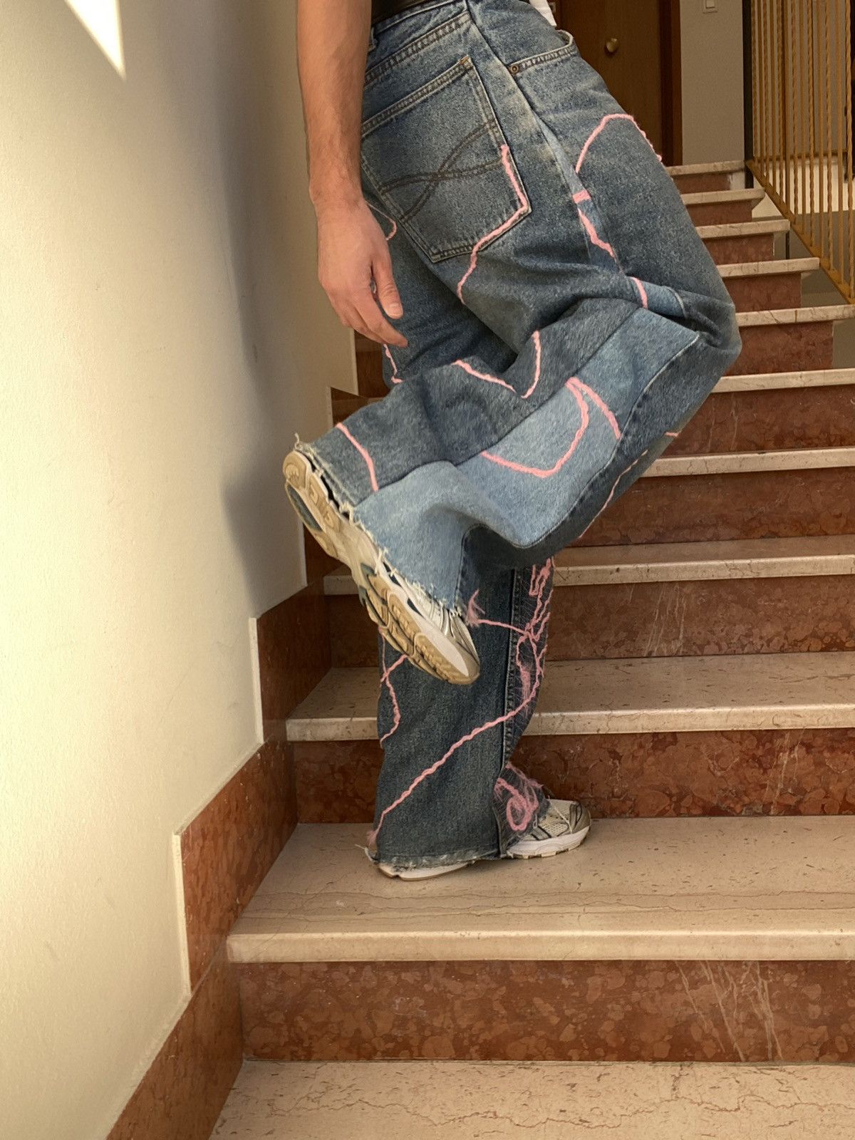 Vintage Baggy jeans custom Size US 33 - 9 Thumbnail