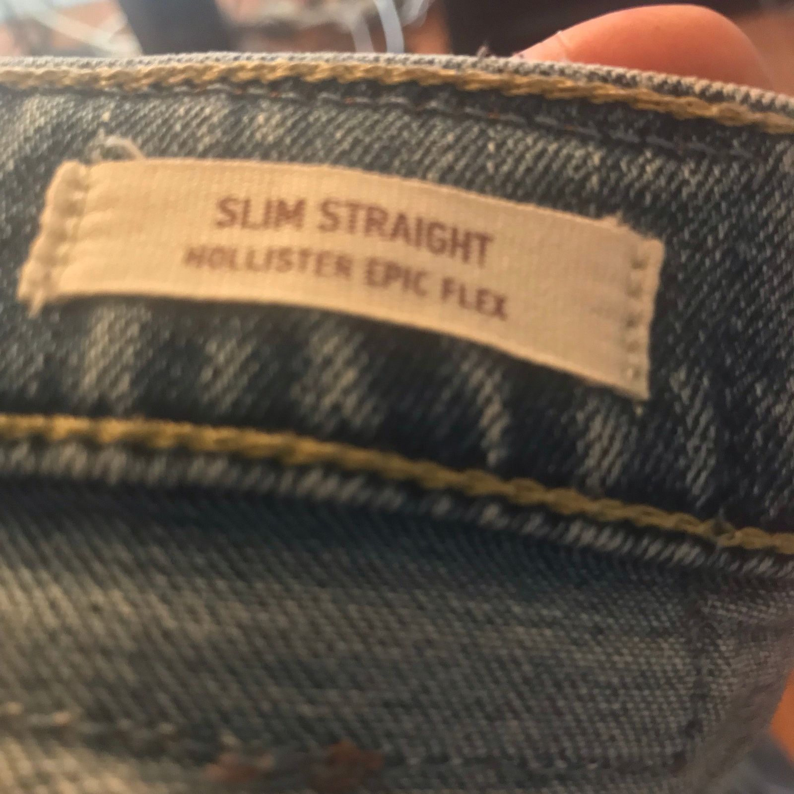 Hollister HOLLISTER Slim Straight Blue Jeans Men’s 36x32 RN# 75654 Size US 36 / EU 52 - 6 Thumbnail
