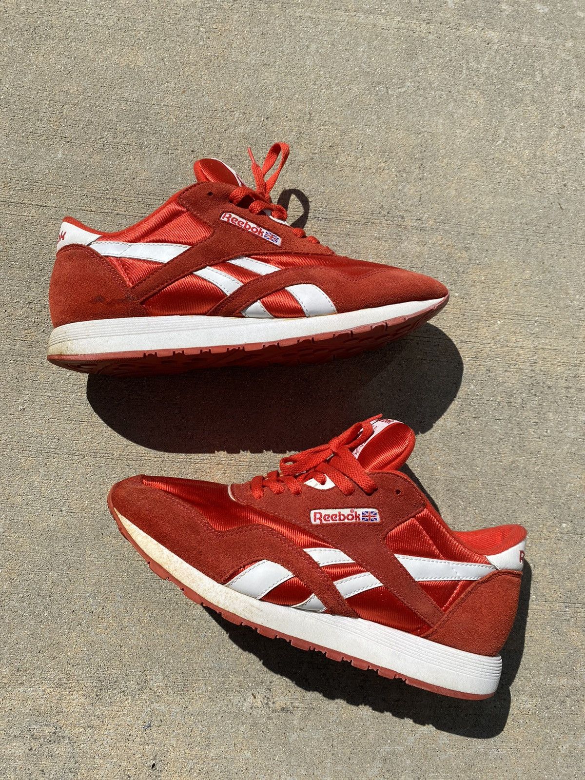 Red reebok classic suede online