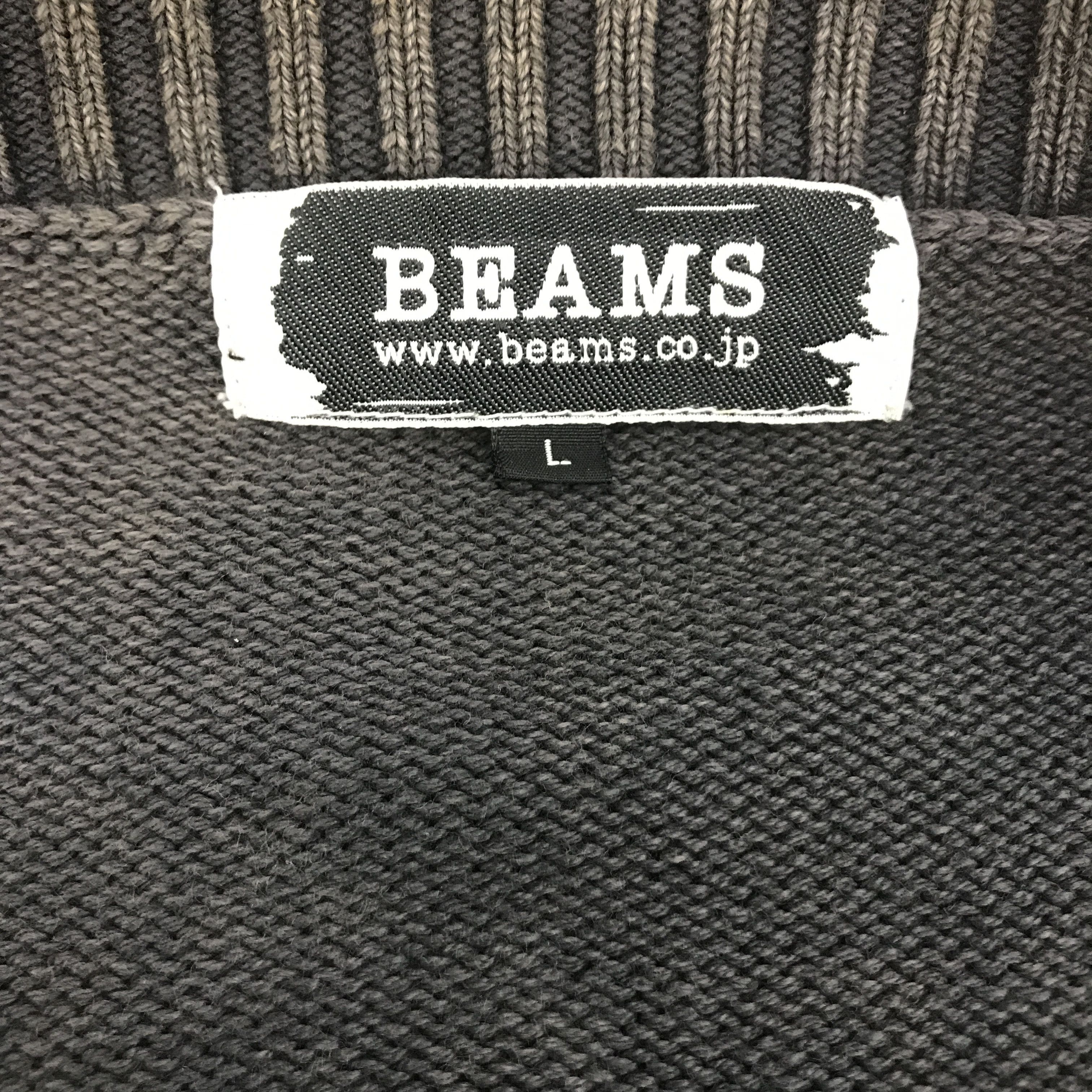 If Six Was Nine × Japanese Brand × Le Grande Bleu (L.G.B.) BEAMS JAPAN BLACK FADED KNITWEAR ZIPPER JACKET Size US L / EU 52-54 / 3 - 11 Thumbnail