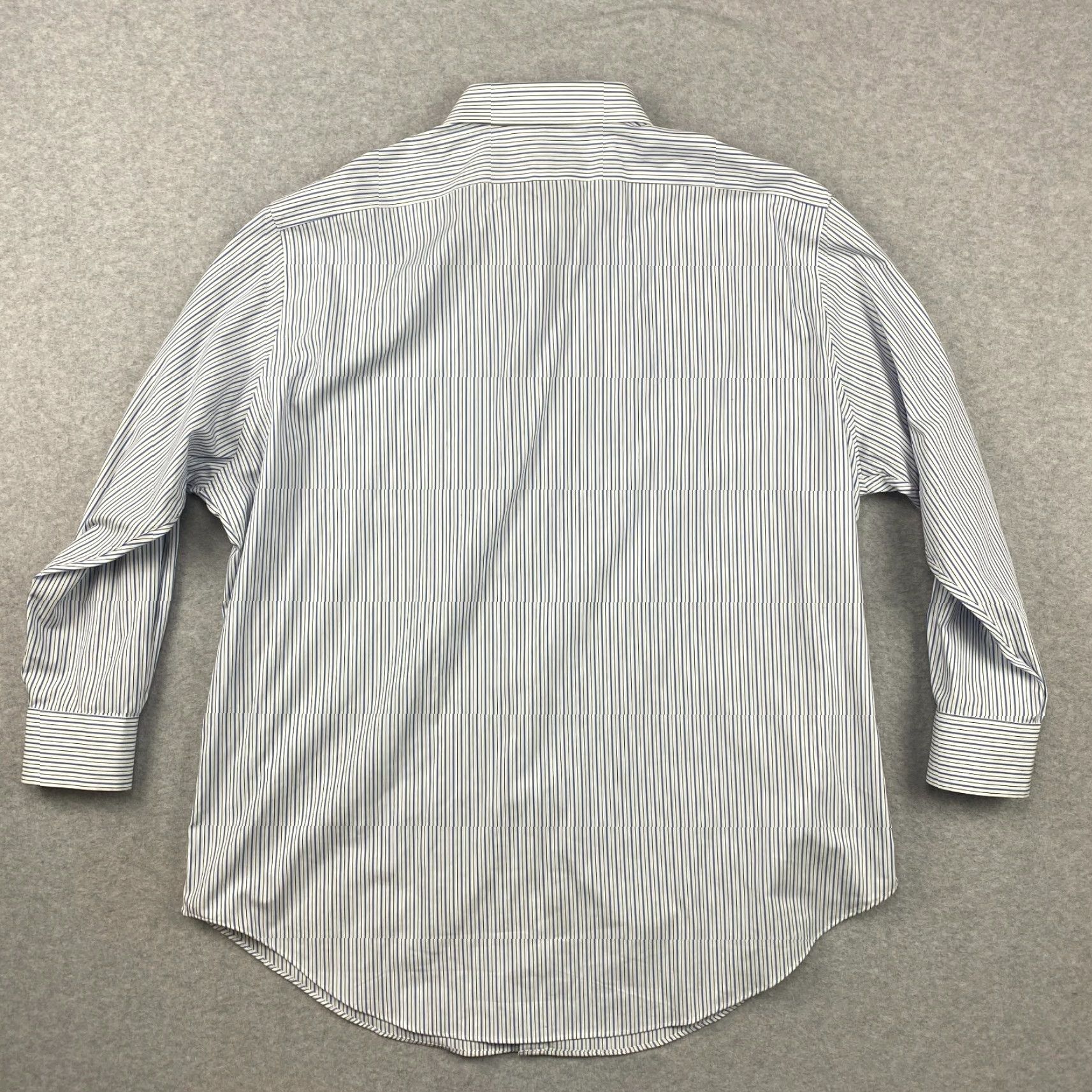 Ralph Lauren VINTAGE Lauren Ralph Lauren Dress Shirt Mens 17.5 32/33 Stripe Non Iron Long Sleeve Size 48R - 5 Thumbnail