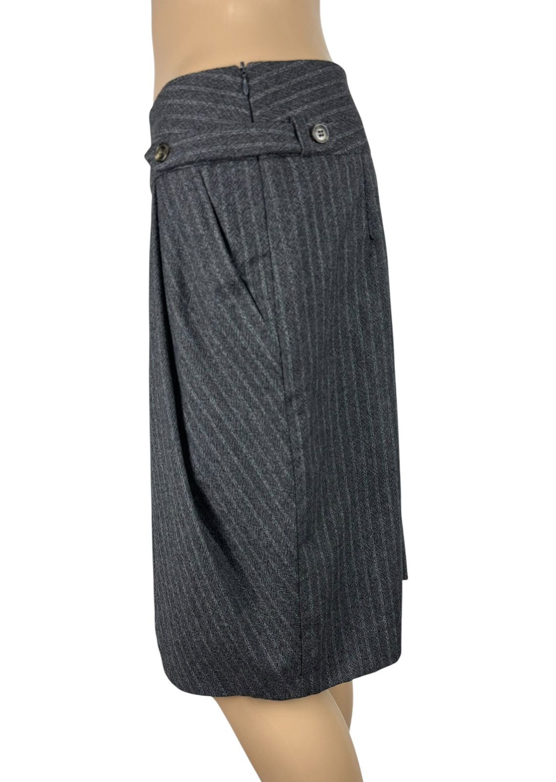 Weekend Max Mara Weekend Max Mara Striped Wool Skirt Draped size UK6 IT38 Size 26" / US 2 / IT 38 - 5 Thumbnail