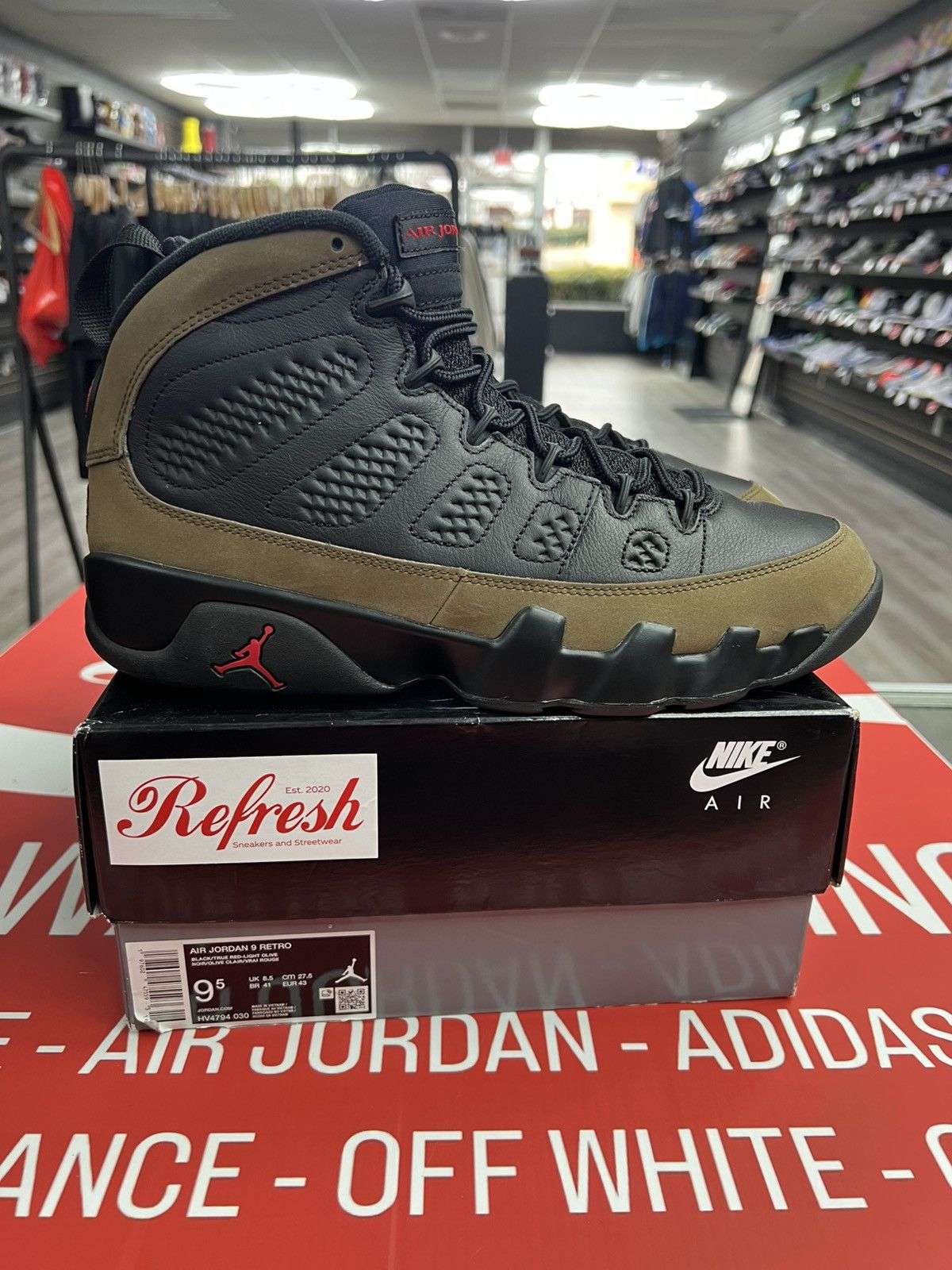 Jordan Brand Air Jordan 9 Olive Size 9.5 Size US 9.5 / EU 42-43 - 1 Thumbnail