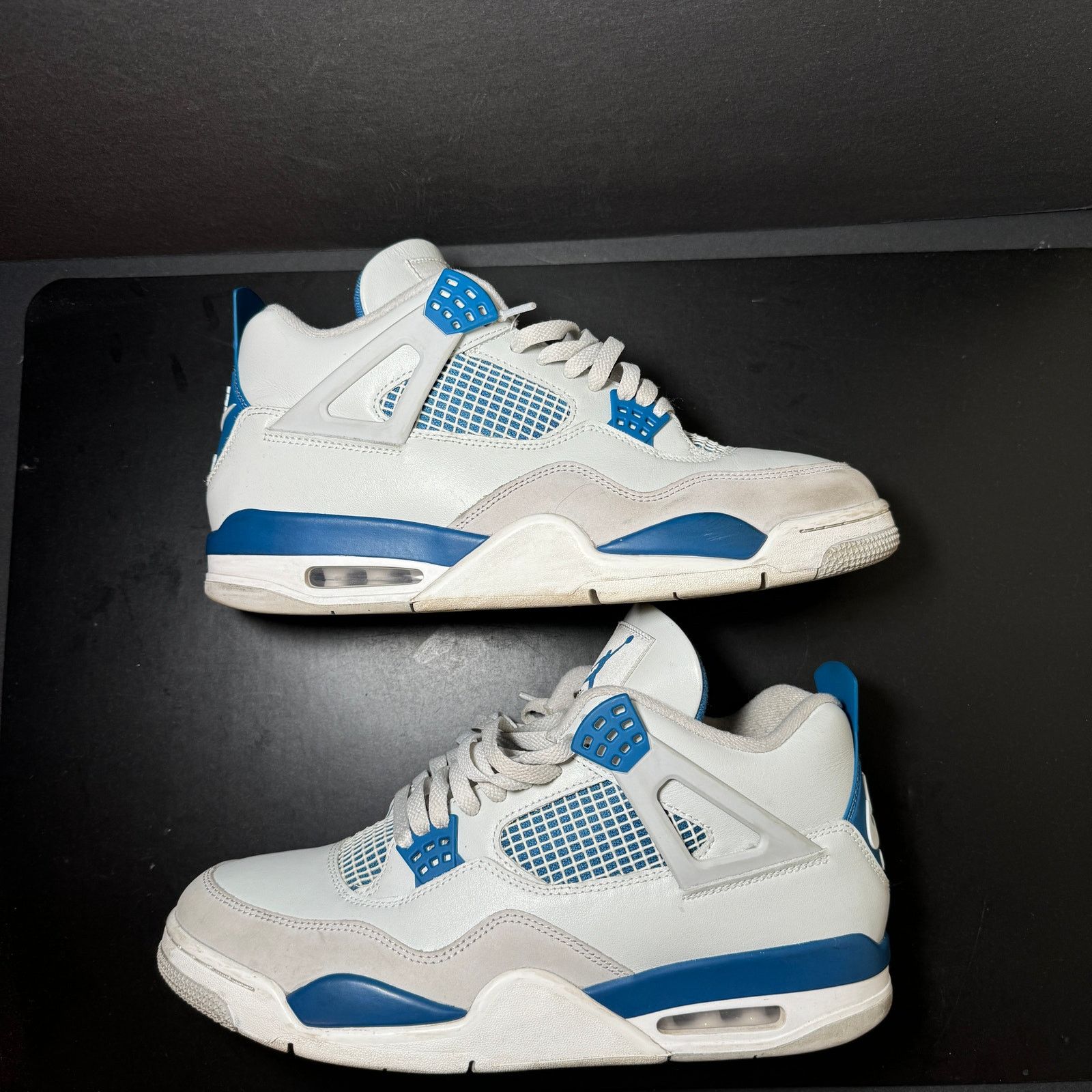 Jordan Brand × Nike Size 12.5 Air Jordan 4 Retro Military Blue 2024 Men's Shoes Size US 12.5 / EU 45-46 - 2 Thumbnail