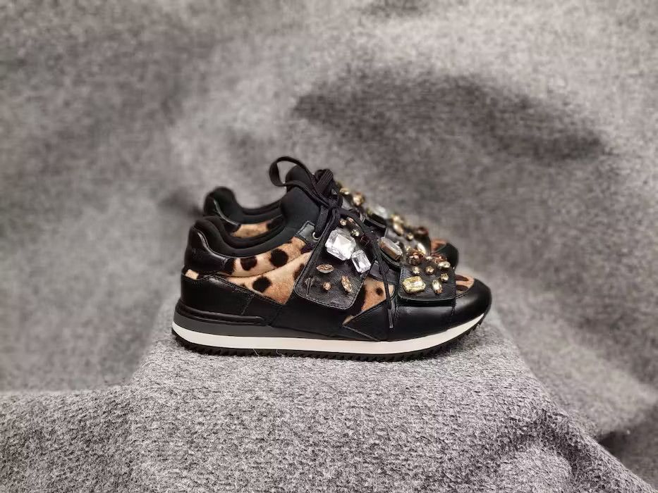 Dolce & Gabbana Dolce & Gabbana Leopard pattern stones velutto Sneakers Size US 9.5 / IT 39.5 - 1 Thumbnail