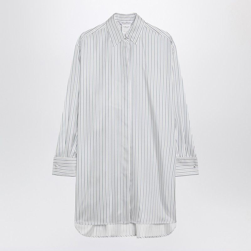 Max Mara Max Mara Oversized Striped Silk Shirt Size M / US 6-8 / IT 42-44 - 1 Thumbnail