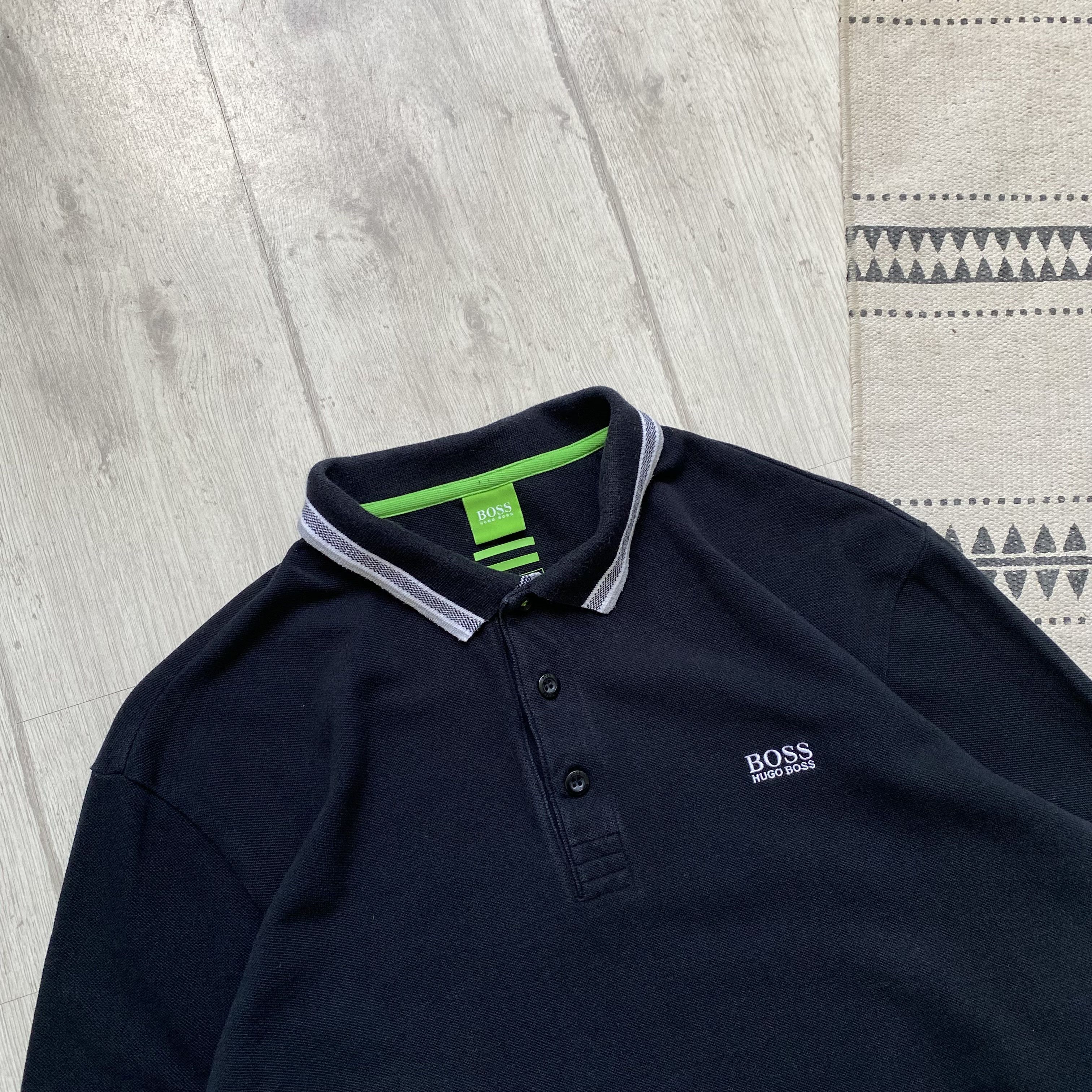 Hugo Boss 🕸️ Vintage 00s Hugo boss Polo Rugby Shirt longsleeve Size US M / EU 48-50 / 2 - 2 Thumbnail