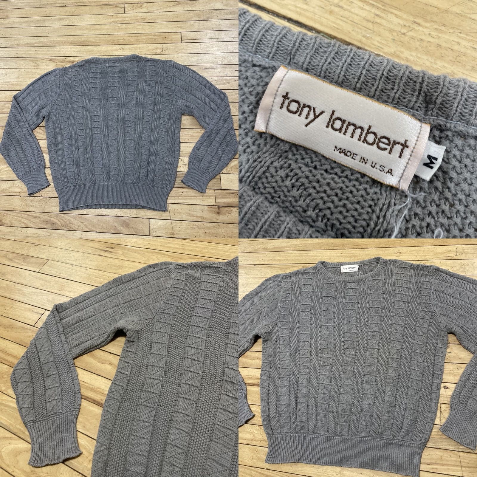 Vintage VINTAGE Tony Lambert Collections Sweater Men L Crew Neck Green 100% Cotton Knit Pullover Casual Winter Fall Spring Modern Classic Money Size US L / EU 52-54 / 3 - 9 Thumbnail