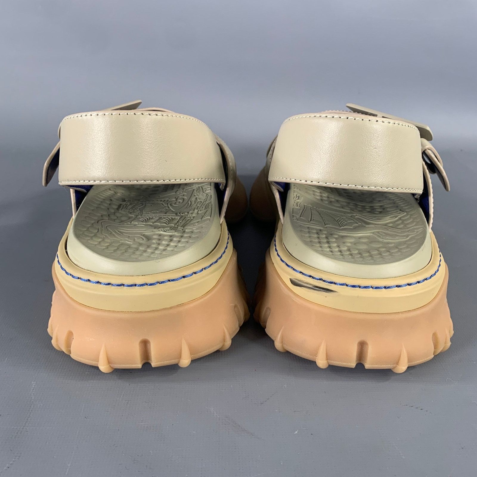 Burberry BURBERRY Size 10 Tan Leather Sandals Size US 10 / EU 43 - 3 Thumbnail