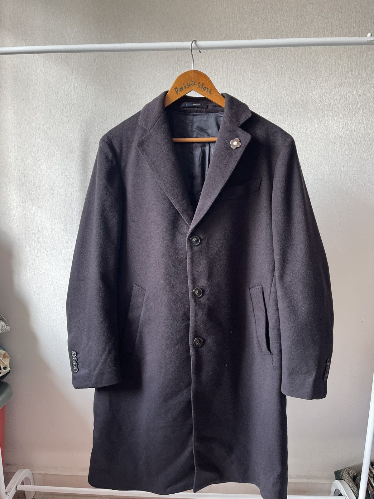 Lardini Lardini Lana Wool Pin Coat Size US M / EU 48-50 / 2 - 4 Thumbnail