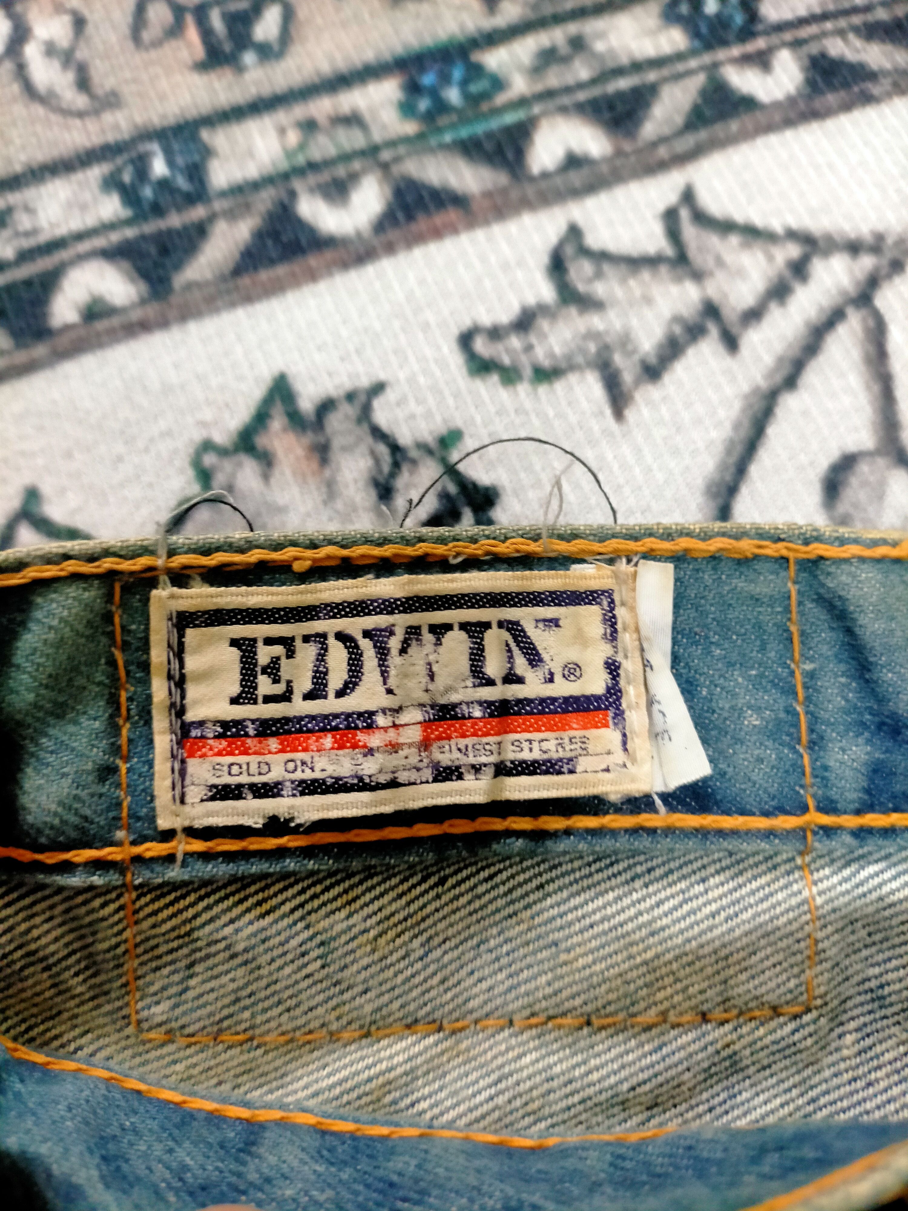Edwin × Vintage 🔥Vintage 🔥Rare Edwin 1072 Baggy Wash Faded Jeans 80s Size US 29 - 9 Thumbnail