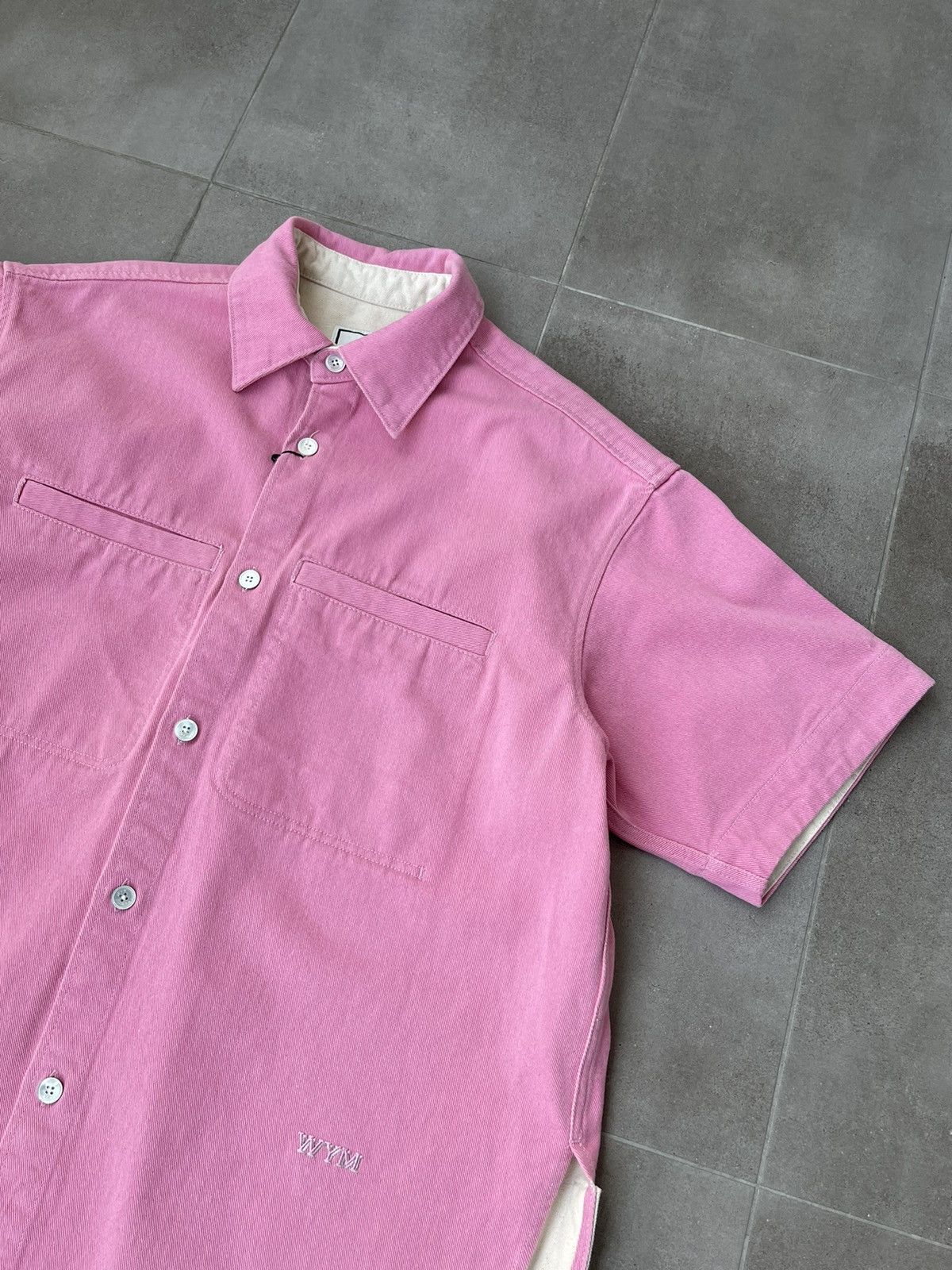 Wooyoungmi !DS! SS23 Wooyoungmi Pink Short Sleeve Boxy Shirt Size US M / EU 48-50 / 2 - 12 Thumbnail