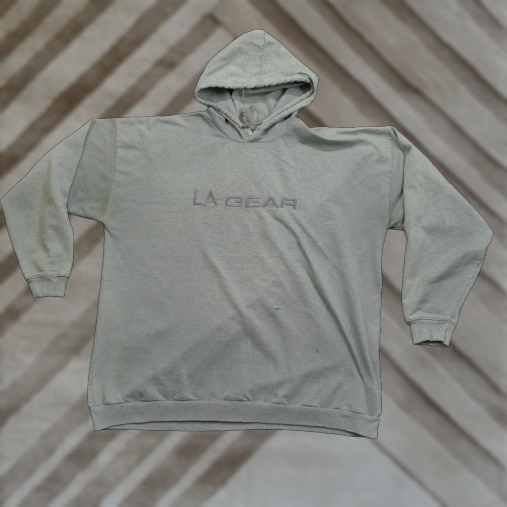 La Gear VINTAGE LA Gear Hoodie Adult 2XL Gray Pullover 90s Mens Sweatshirt Hoodie Size US XXL / EU 58 / 5 - 1 Thumbnail