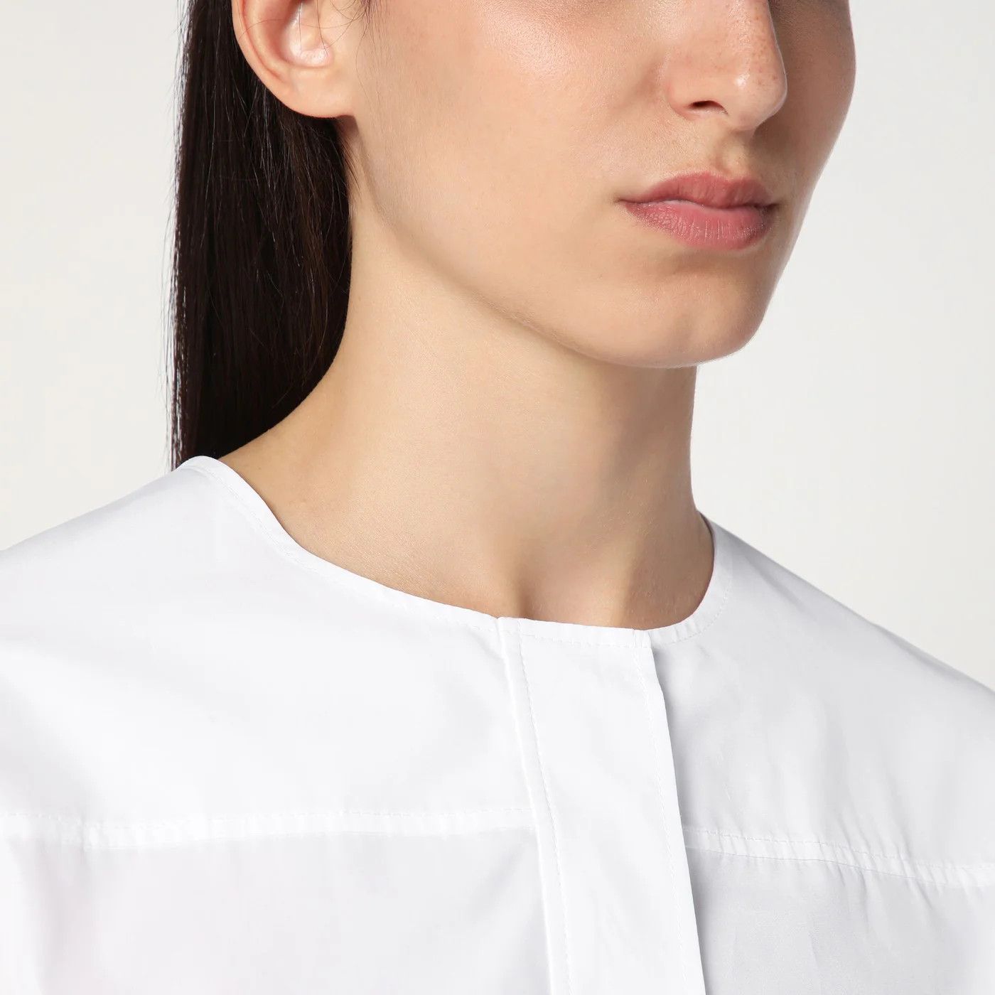 Alexander McQueen o1d2blof0426 Poplin Corset Shirt in White Size M / US 6-8 / IT 42-44 - 4 Thumbnail