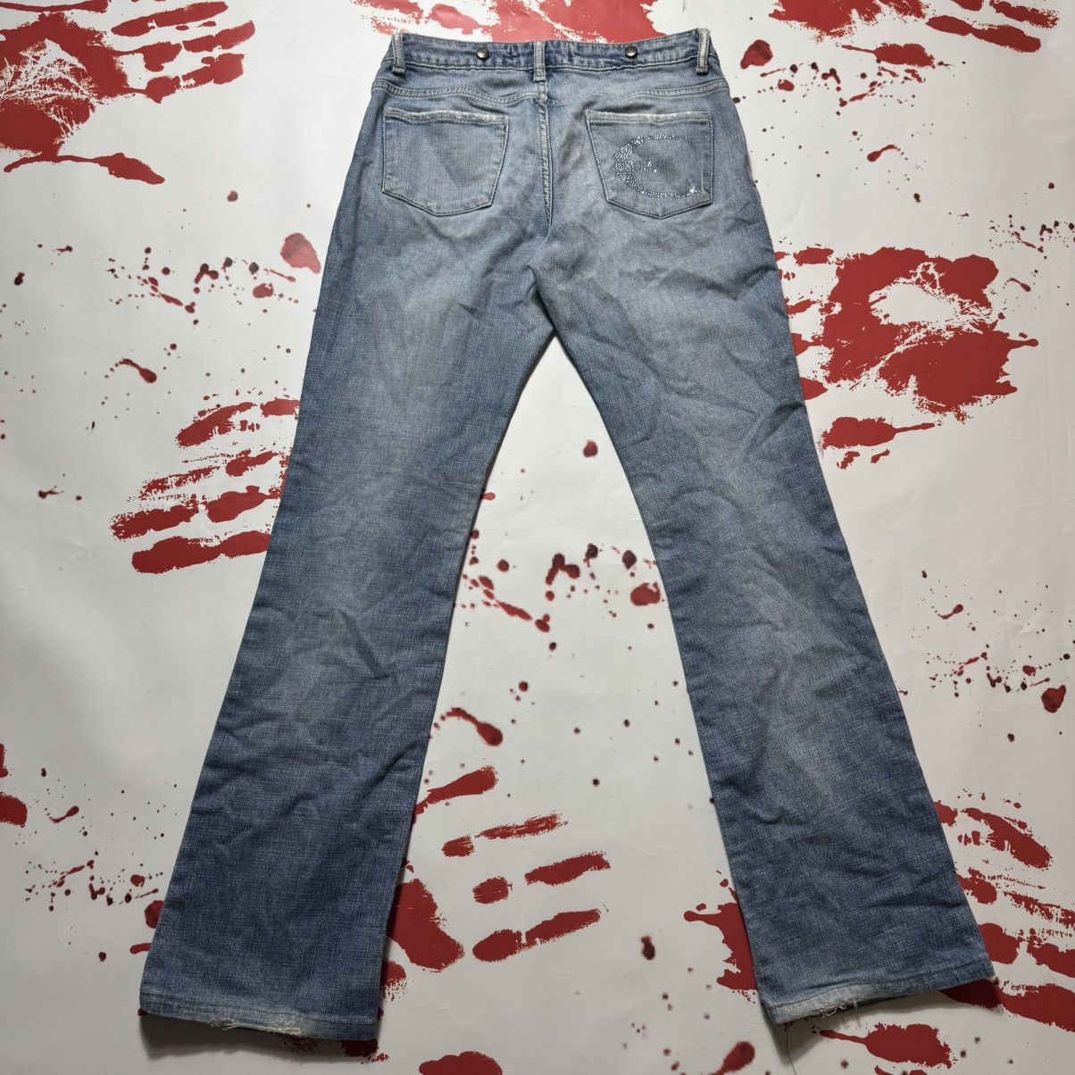 Roberto Cavalli vintage just cavalli big logo flared jeans roberto cavalli Size 28" / US 6 / IT 42 - 1 Thumbnail